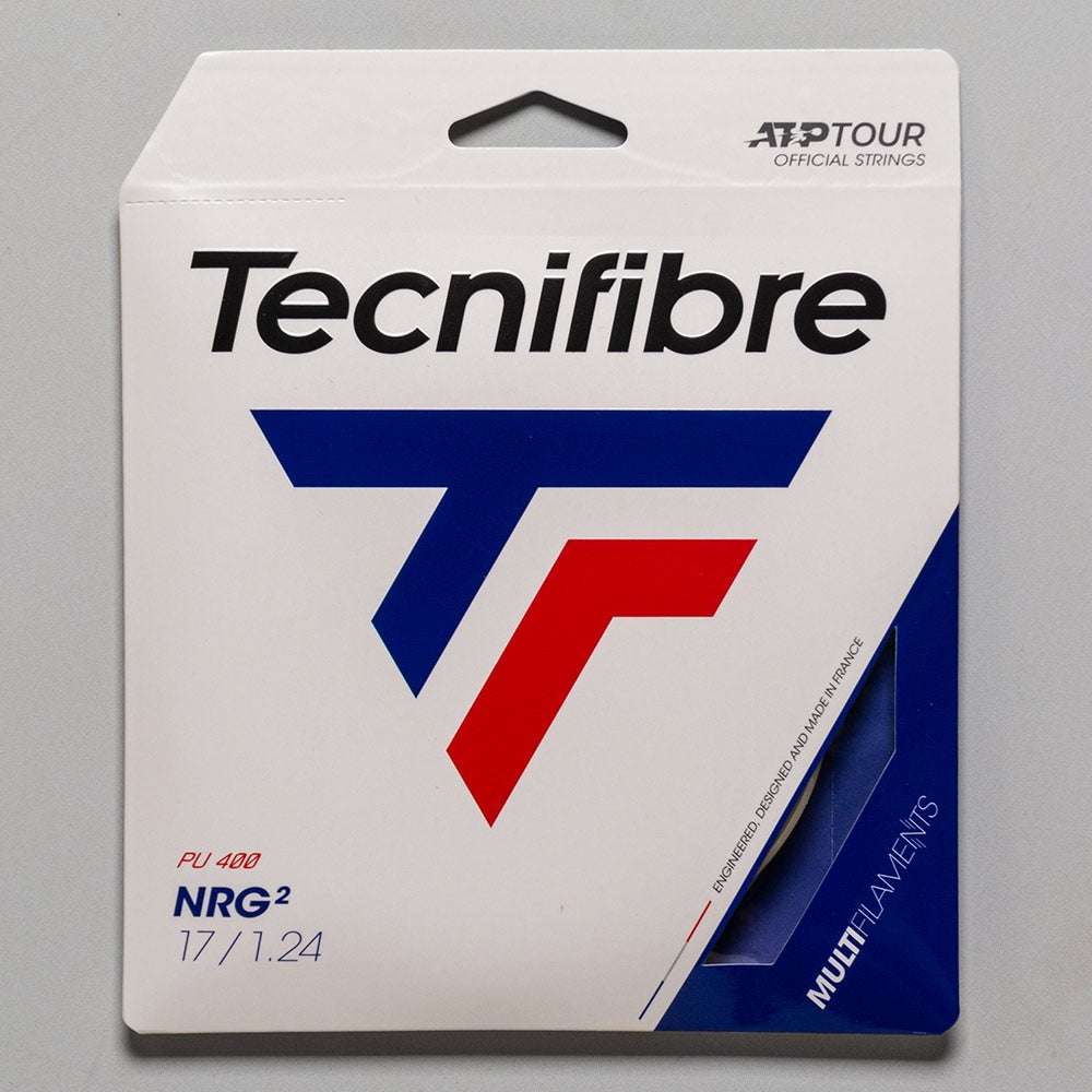 Tecnifibre NRG2 Tennis Racket Strings Set - High-Performance Synthetic Gut for Power & Control - Perfect for Competitive Play & Training