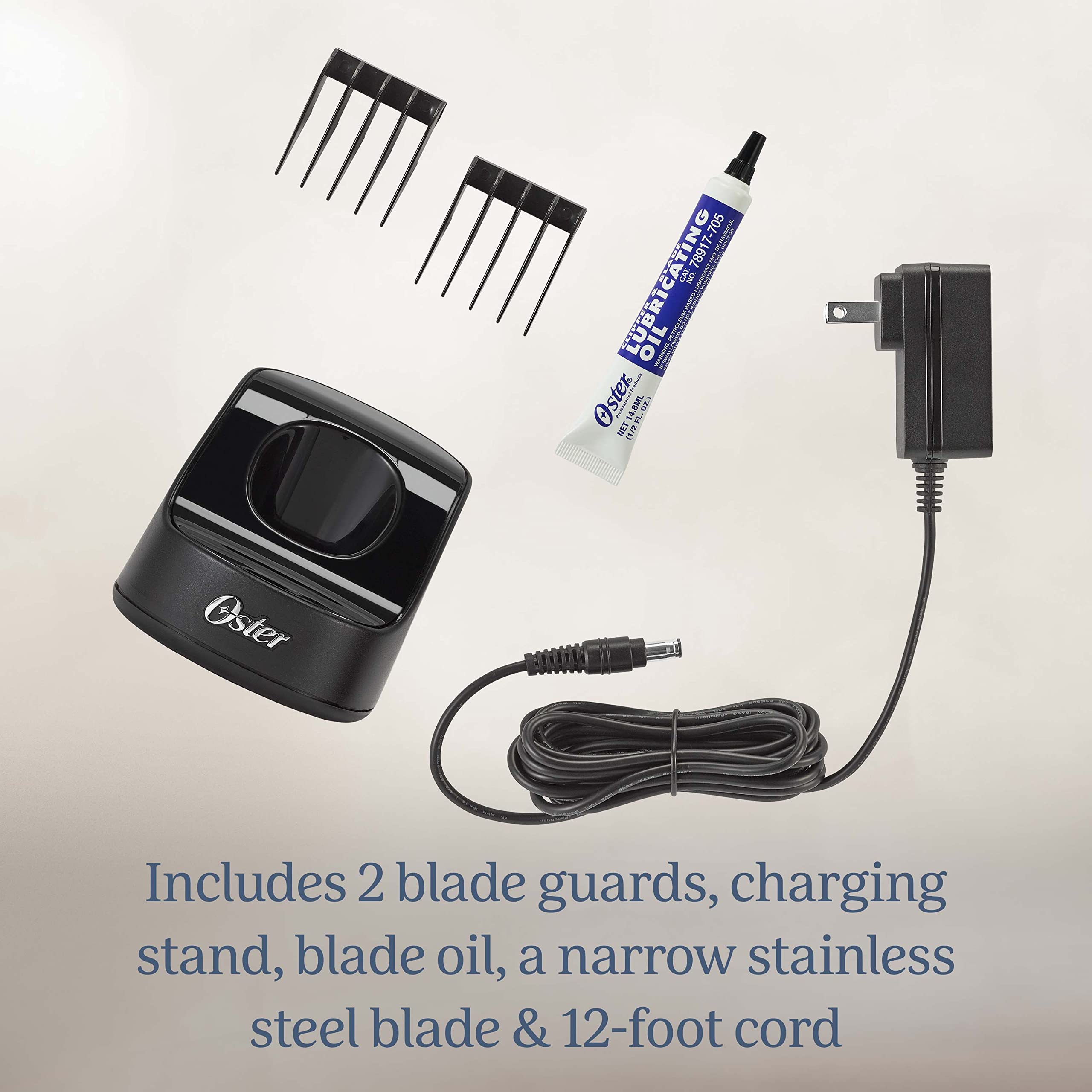 Oster Professional Cordless Finisher Animal Trimmer with Rechargeable Battery - Blue | Pet Grooming Clippers for Dogs, Cats & Small Animals | Perfect for Home Grooming & Professional Use