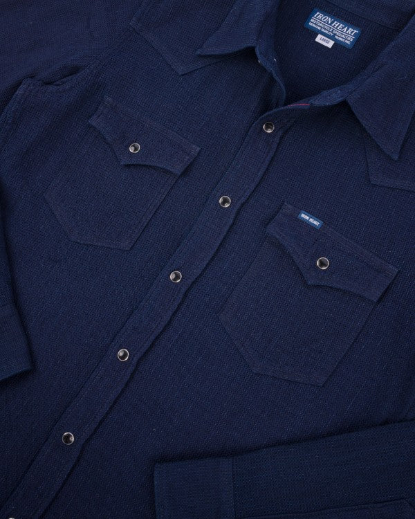 Iron Heart IHSH 413 5oz Selvedge Dobby Cloth Western Shirt - Premium Denim Workwear for Cowboy Style & Outdoor Adventures