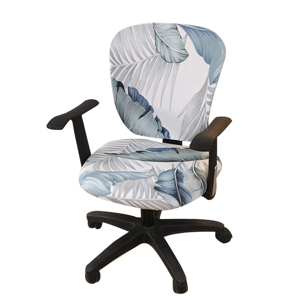 Jinzio Stretchable Polyester Office Chair Cover - Universal Split Protective Slipcover for Desk & Task Chairs, Strong Blue - Perfect for Home Office, Gaming & Workspace Protection