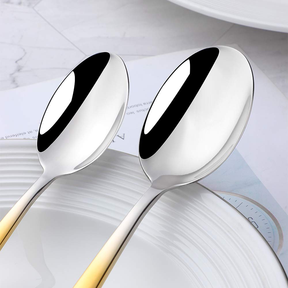 20-Piece Gold Silverware Dinnerware Set - BuyGo Stainless Steel Flatware Cutlery Set for 4, Elegant Golden Handle Utensils for Wedding, Home, Hotel & Restaurant Use - Perfect for Formal Dining, Dinner Parties & Special Occasions