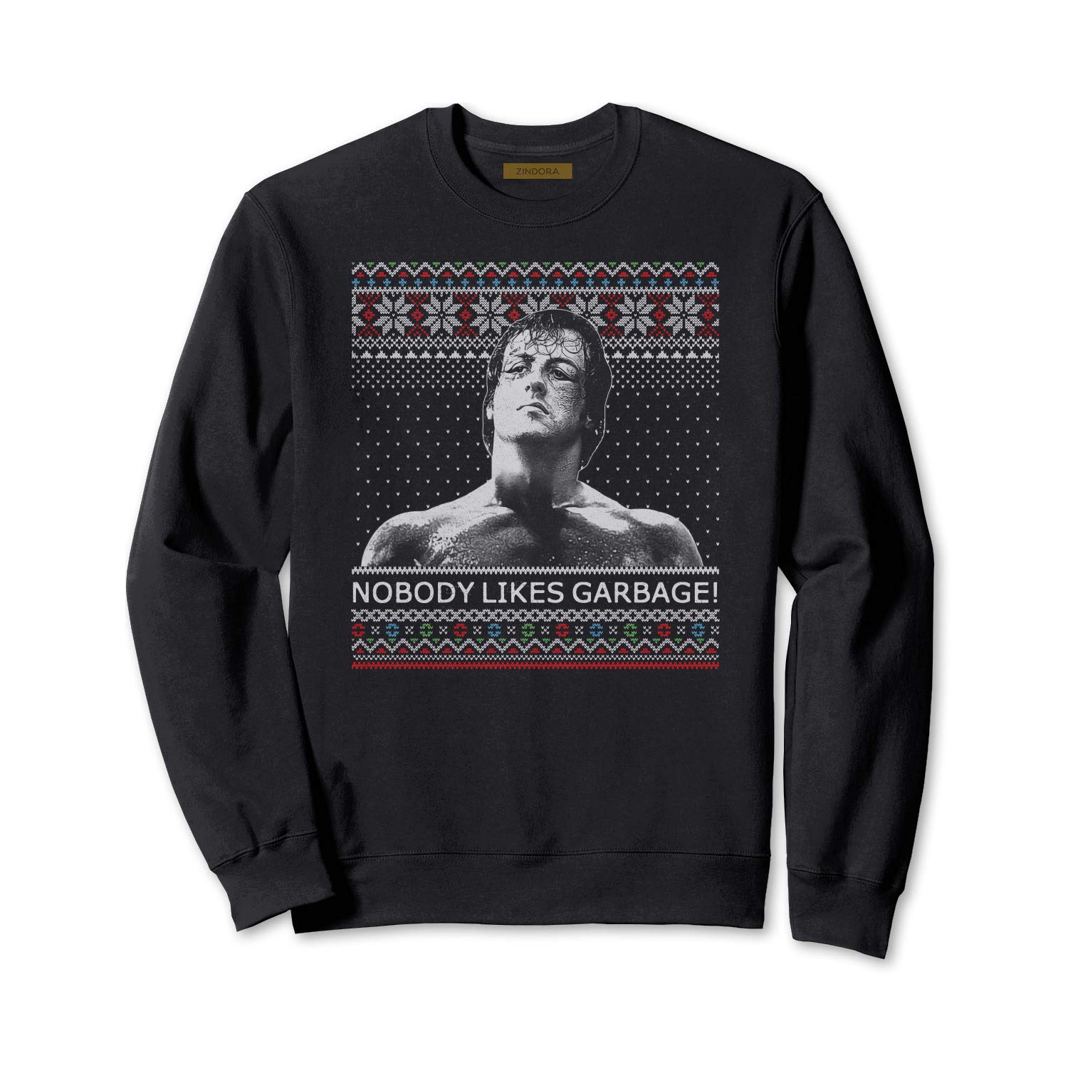 Zindora Nobody Likes Garbage Ugly Christmas T-Shirt - Funny Holiday Graphic Tee for Men & Women - Perfect for Ugly Sweater Parties & Festive Gatherings
