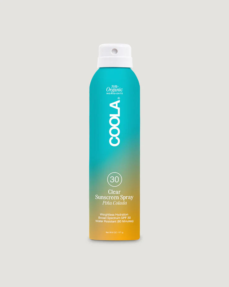 SPF 50 Clear Sunscreen Spray with Pina Colada Scent | Water-Resistant & Non-Greasy | Perfect for Beach, Pool & Outdoor Activities