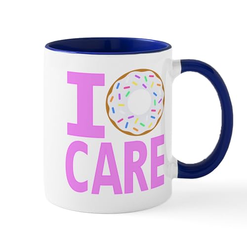 White/Navy Inside - I Donut Care Mug