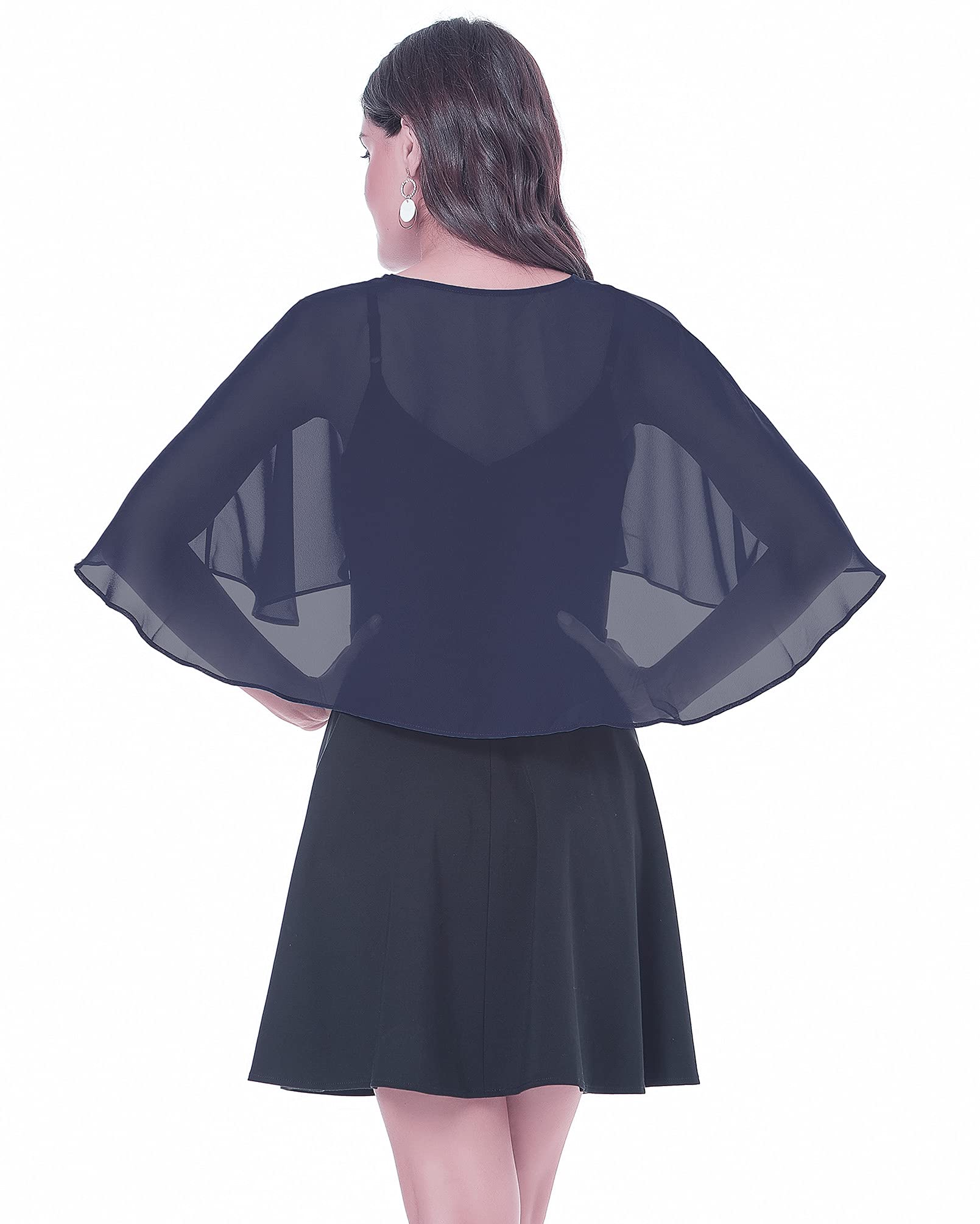 Elegant Women's Chiffon Shawls & Wraps - Evening Dress Scarves, Wedding Guest Shawl, Bridesmaid Capelets for Special Occasions | Perfect for Weddings, Parties, and Formal Events
