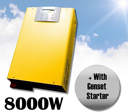 GOWE 8000W Off Grid Solar Power Inverter Charger - Pure Sine Wave 48V to 220V with Built-in Charger for Home, RV & Emergency Backup Power