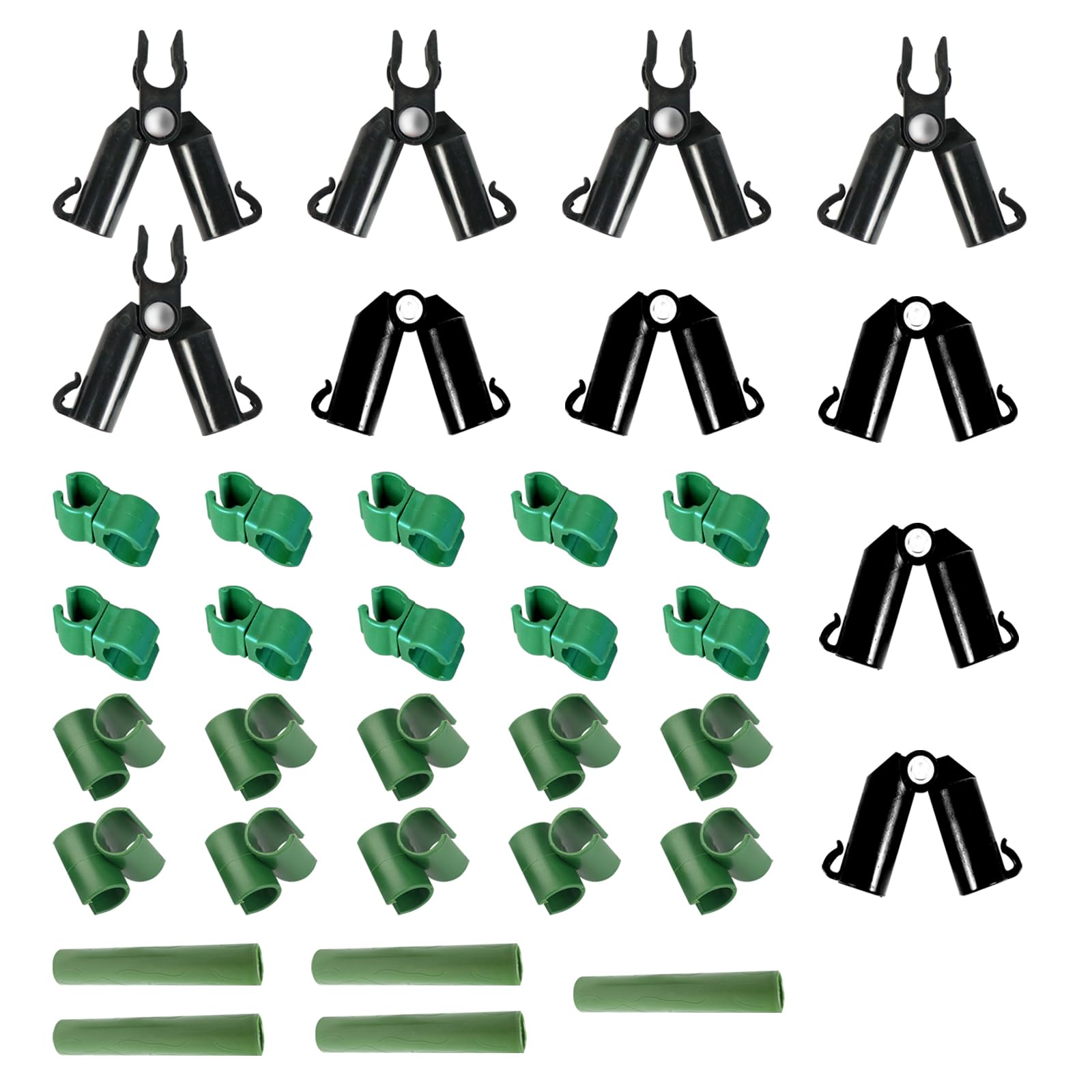 Kingsea 35 Pcs Adjustable Plant Trellis Connector Clips - A/B-Type Cross Buckle Joints for 16mm Gardening Stakes, Heavy Duty Metal Steel Plant Supports for Climbing Vines, Tomatoes & Cucumbers | Perfect for Garden Trellis, Greenhouse & Vertical Planting Systems