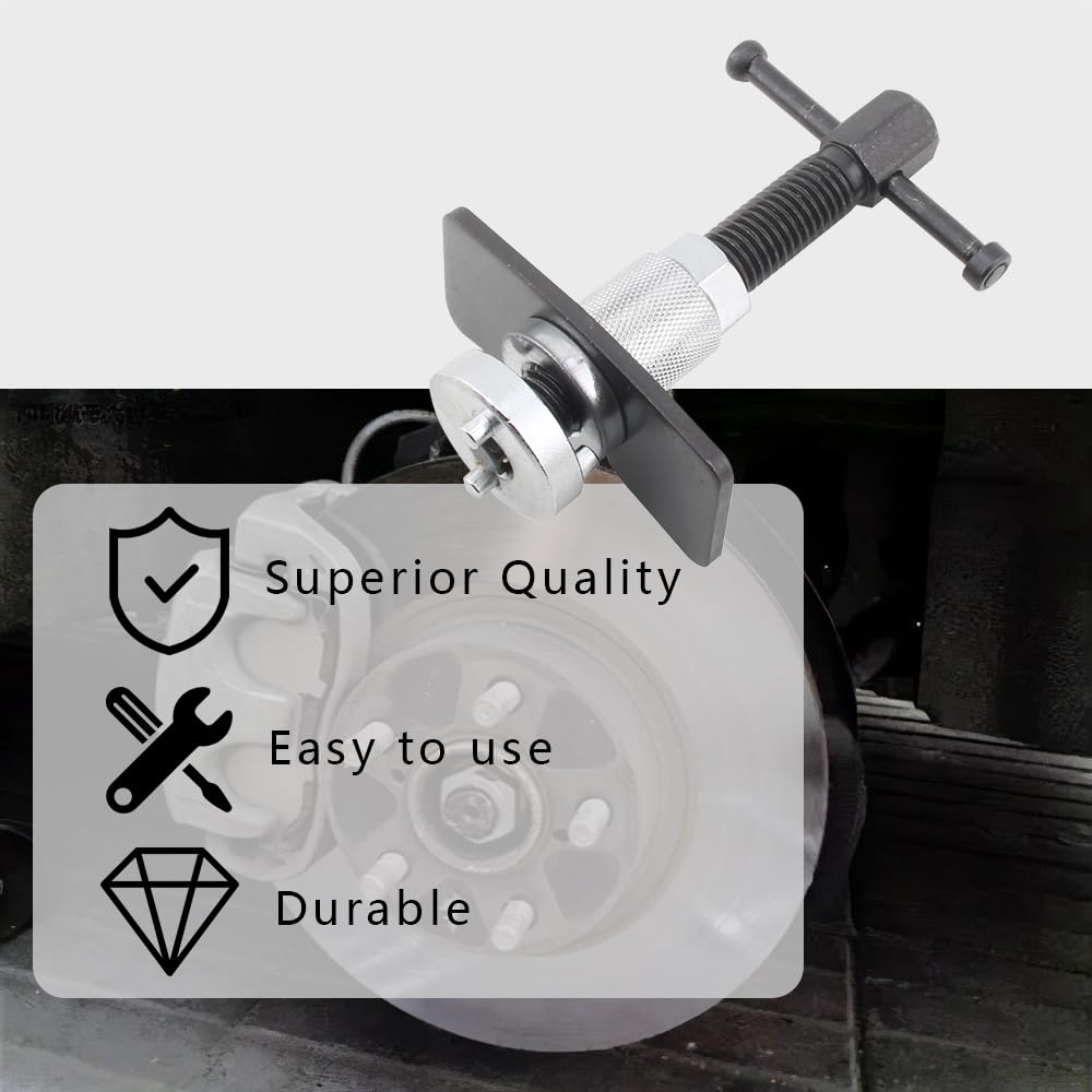 ASUBHA 3-Piece Brake Caliper Piston Rewind Tool Set - Rear Brake Pad Replacement Kit for Car & Auto Repair | DIY Brake Maintenance & Professional Mechanic Use