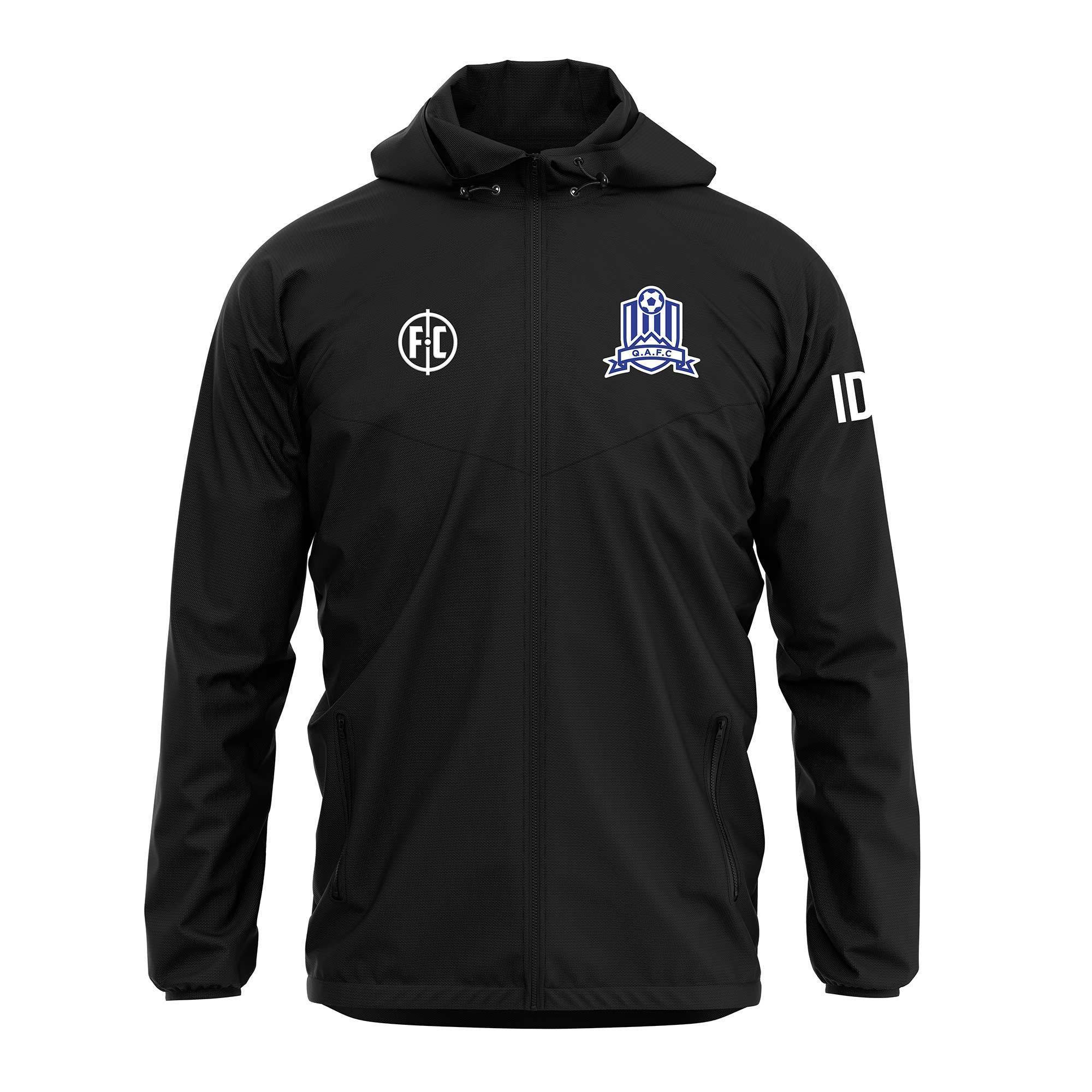 Queenstown AFC Shower Jacket - Waterproof Windbreaker for Men & Women - Lightweight Raincoat for Outdoor Activities, Hiking & Travel
