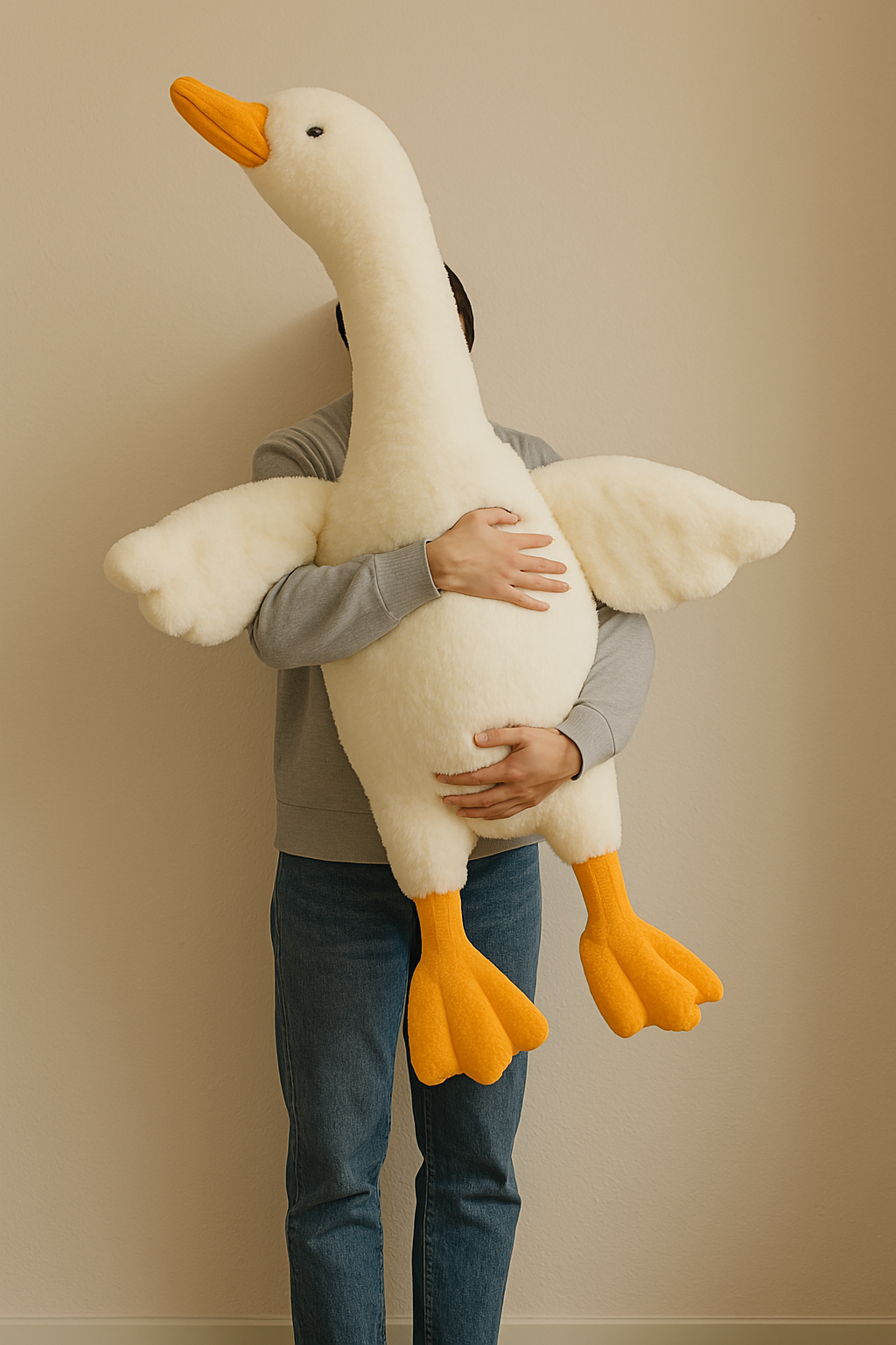 Lucy The Goosey Giant 6ft Plush Stuffed Animal - Perfect for Kids' Rooms, Nursery Decor, and Cuddly Gifts