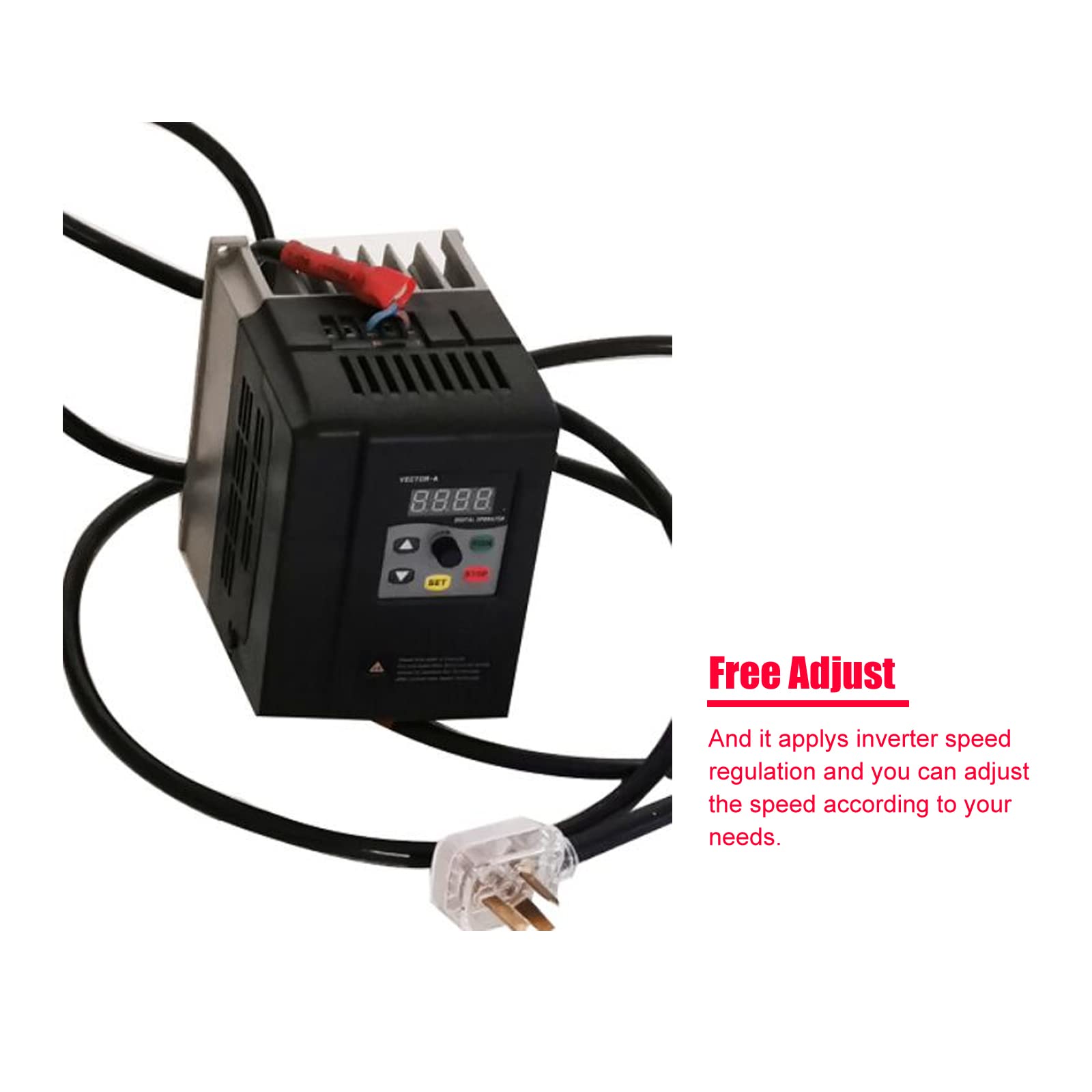 2HP Variable Speed Belt Sander & Knife Grinder Machine - 72x2 Inch Multi-Function Tool with Frequency Converter & 3 Grinding Wheels (220V, No Stand) - Perfect for Metalworking, Woodworking, and Knife Sharpening