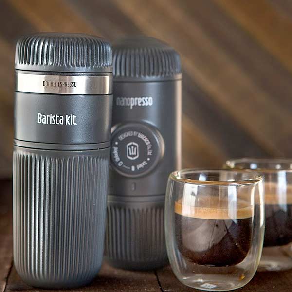 Wacaco Nanopresso Barista Kit - Portable Espresso Maker for Travel, Camping & Office - Handheld Coffee Machine with Milk Frother & Accessories