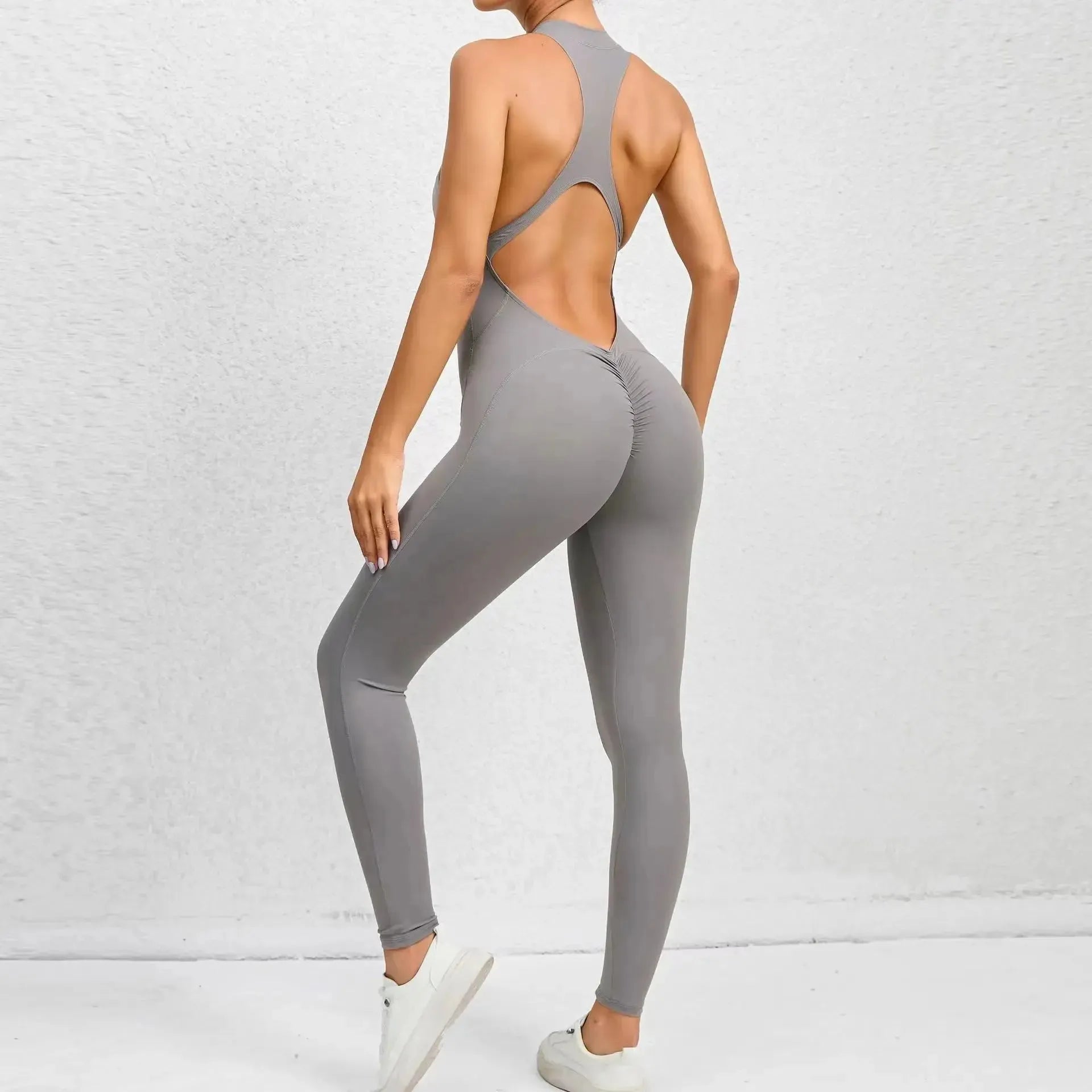2024 Women's Yoga Sets One Piece - Sleeveless Vest Exercise Crop Jumpsuit with Scrunch Back Pants for Gym, Workout & Fitness | Perfect for Yoga, Pilates, Running and Active Lifestyle