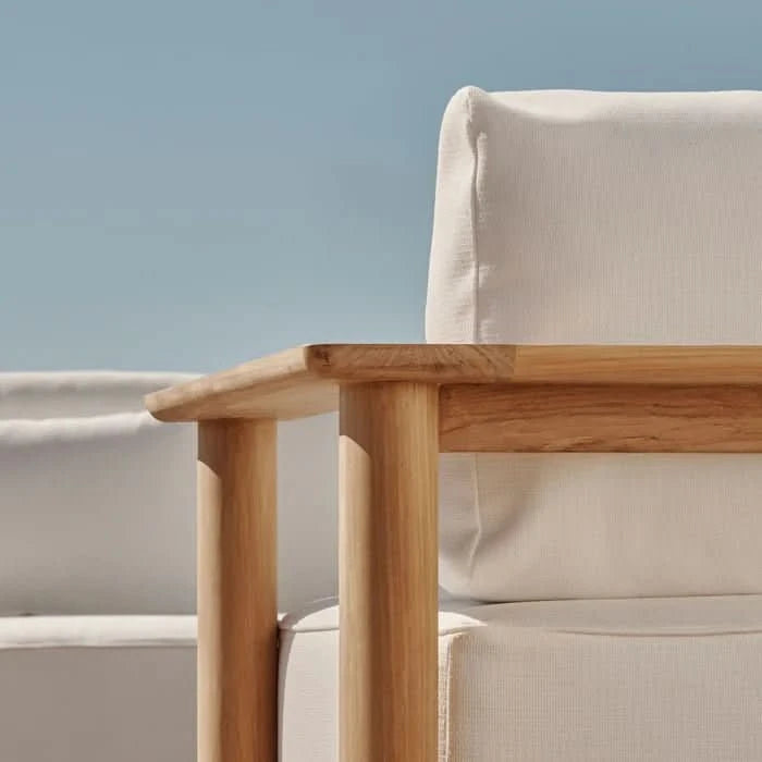 Premium Teak Wood Lounge Chair for Outdoor Patio - Waterproof & Weather-Resistant - Perfect for Poolside, Garden, or Deck Relaxation