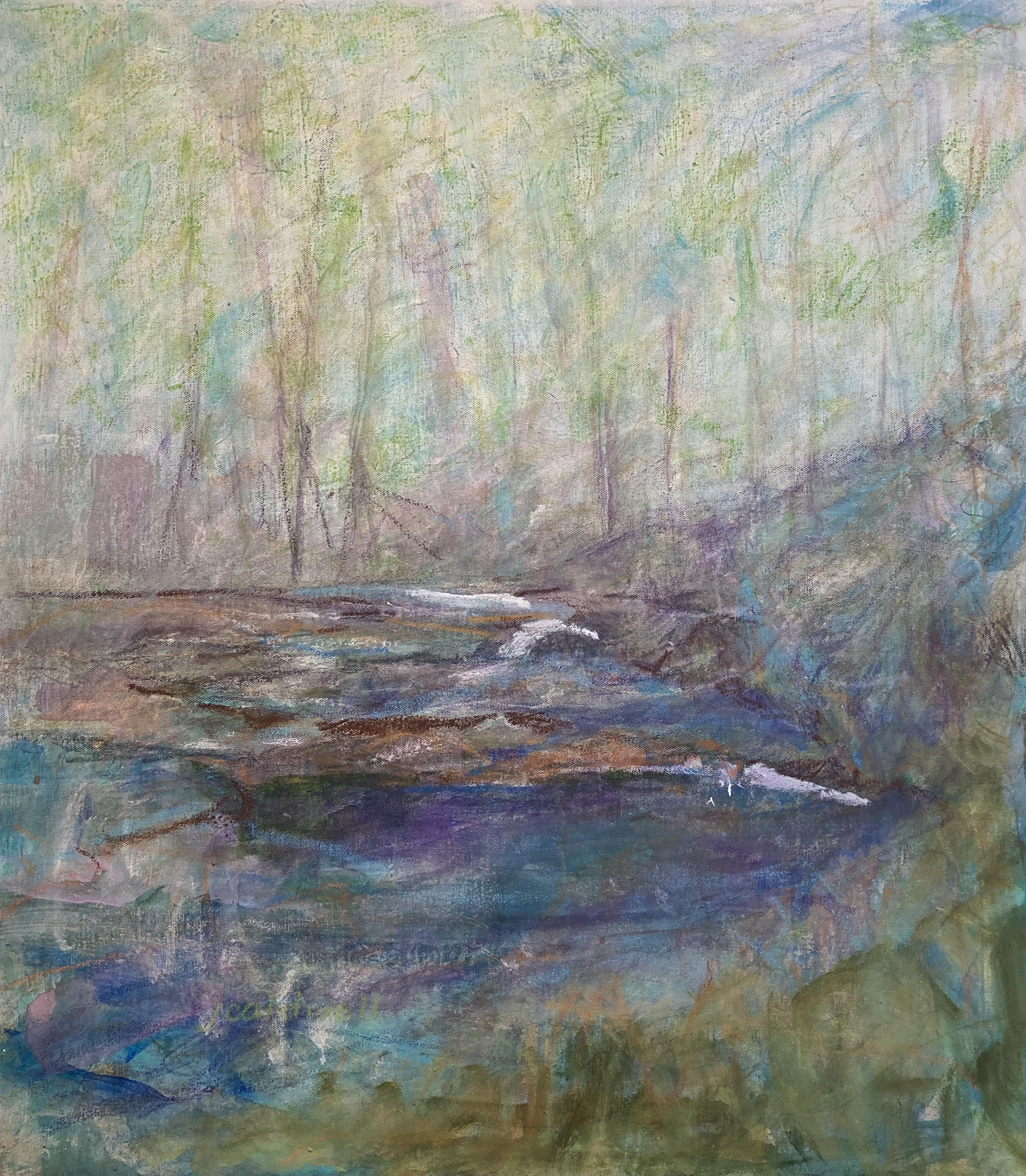 Judy Caldwell: By the Brook - Romantic Landscape Painting for Home Decor, Office Art & Gift Ideas | Perfect for Living Room, Bedroom or Wedding Present