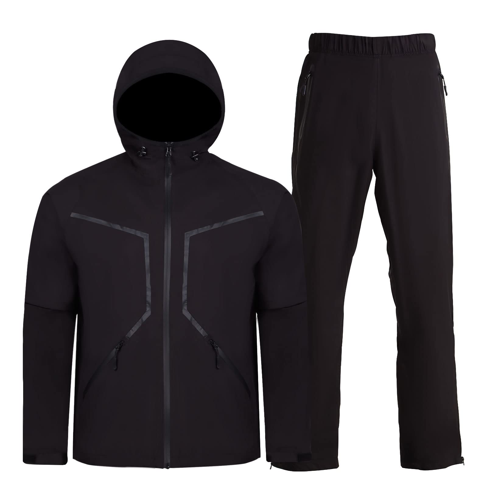 **K.E.J. Men's Waterproof Golf Rain Jacket – Lightweight & Breathable Rain Suit for Outdoor Golfing – All-Weather Performance Rain Gear for Golfers (Ideal for Rainy Days & Windy Conditions)**
