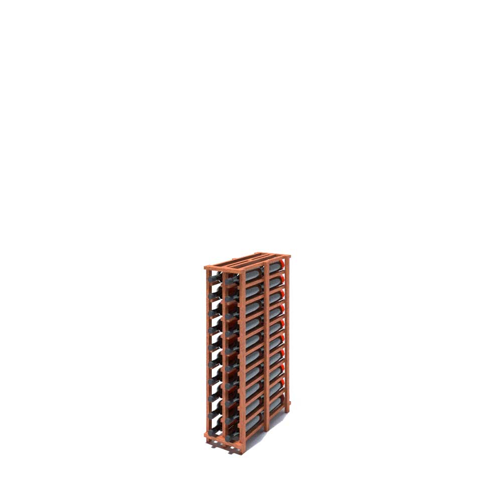 2 Column 40 Bottle Double Deep Base Wine Rack - Sturdy Wooden Wine Storage for Home, Bar, or Restaurant Use
