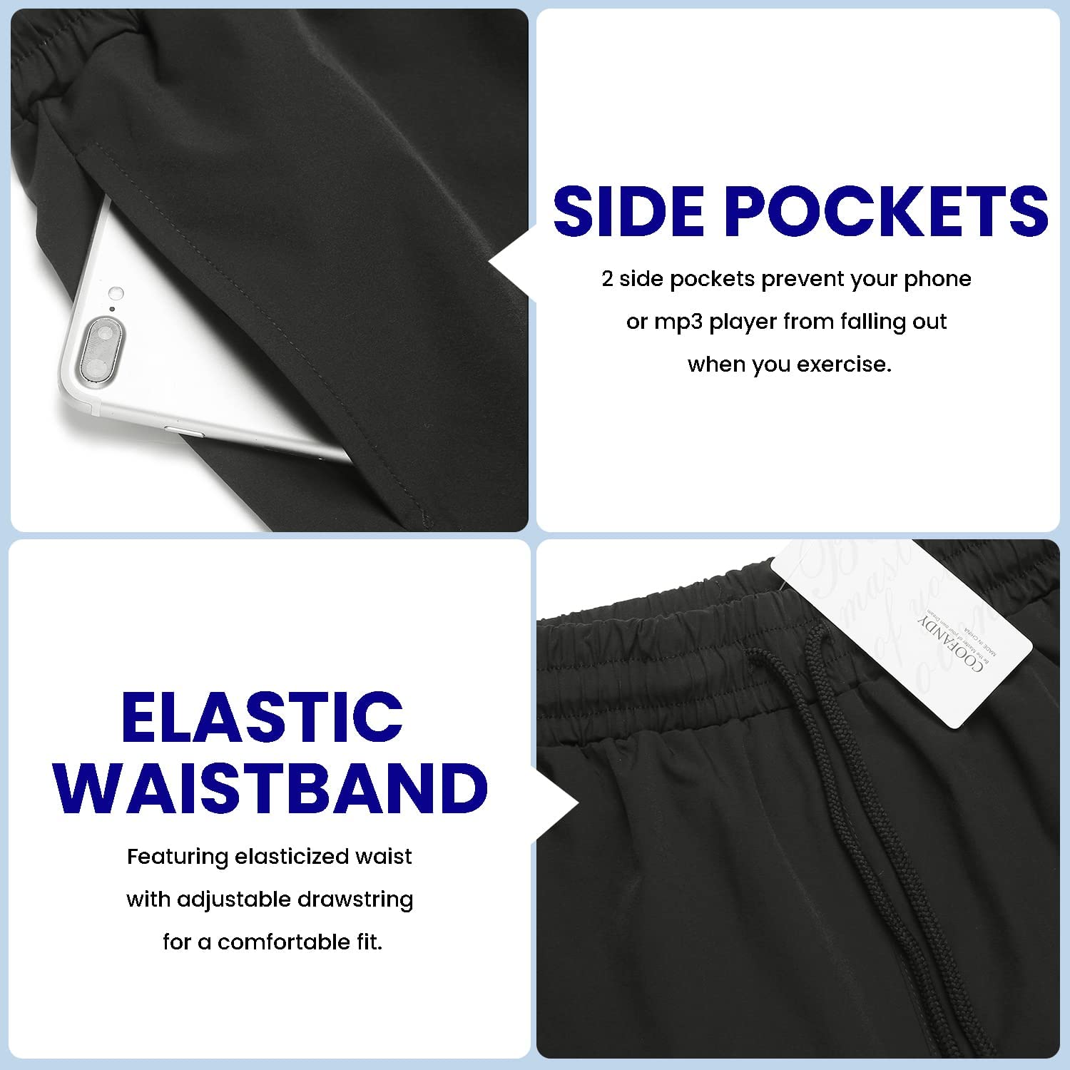 COOFANDY Men's 2 Pack 7 Inch Quick Dry Gym Shorts - Lightweight Athletic Running Workout Shorts with Pockets for Training, Jogging & Outdoor Activities