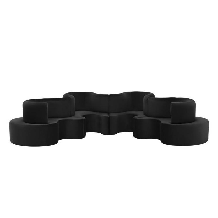 Cloverleaf Sofa Set of 4 - Modern Modular Sectional Couch for Living Room, Lounge & Family Gatherings
