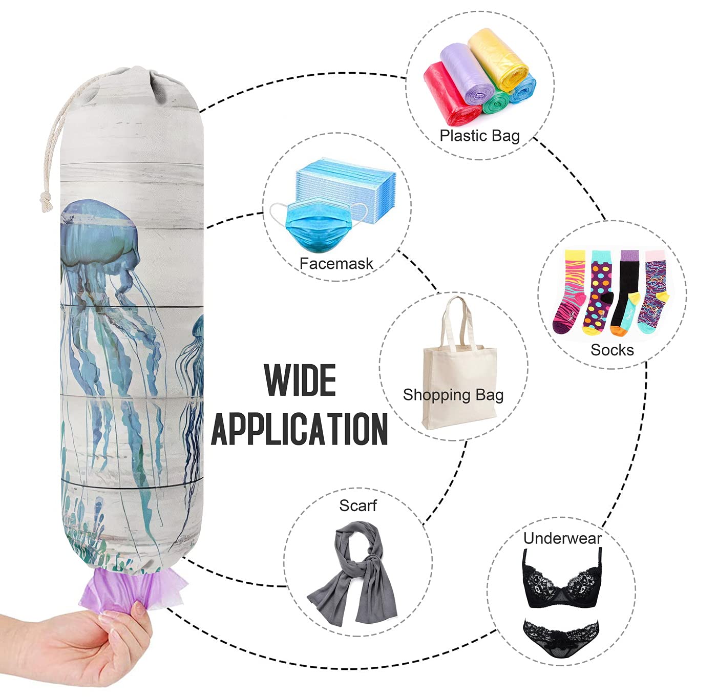 Funny Grocery Bag Holder Organizer - Wall Mount Plastic Bag Storage Container & Dispenser - Perfect Gift for Family & Friends - Ideal for Kitchen, Pantry, or Garage Organization