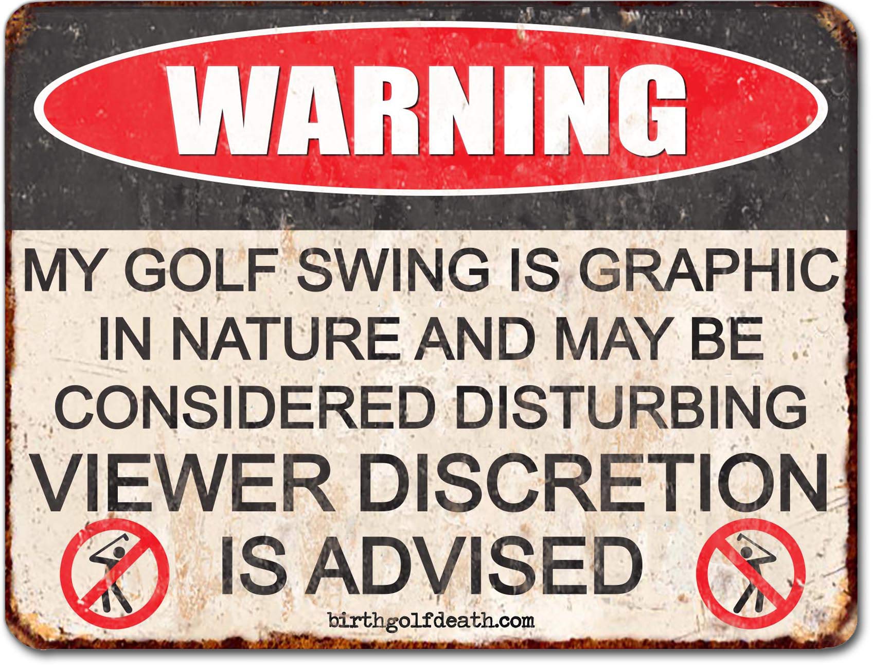 Funny Golf Sticker Decal - Birth Golf Death Design for Golf Lovers | Perfect for Golf Clubs, Laptops, Water Bottles & Golf Accessories