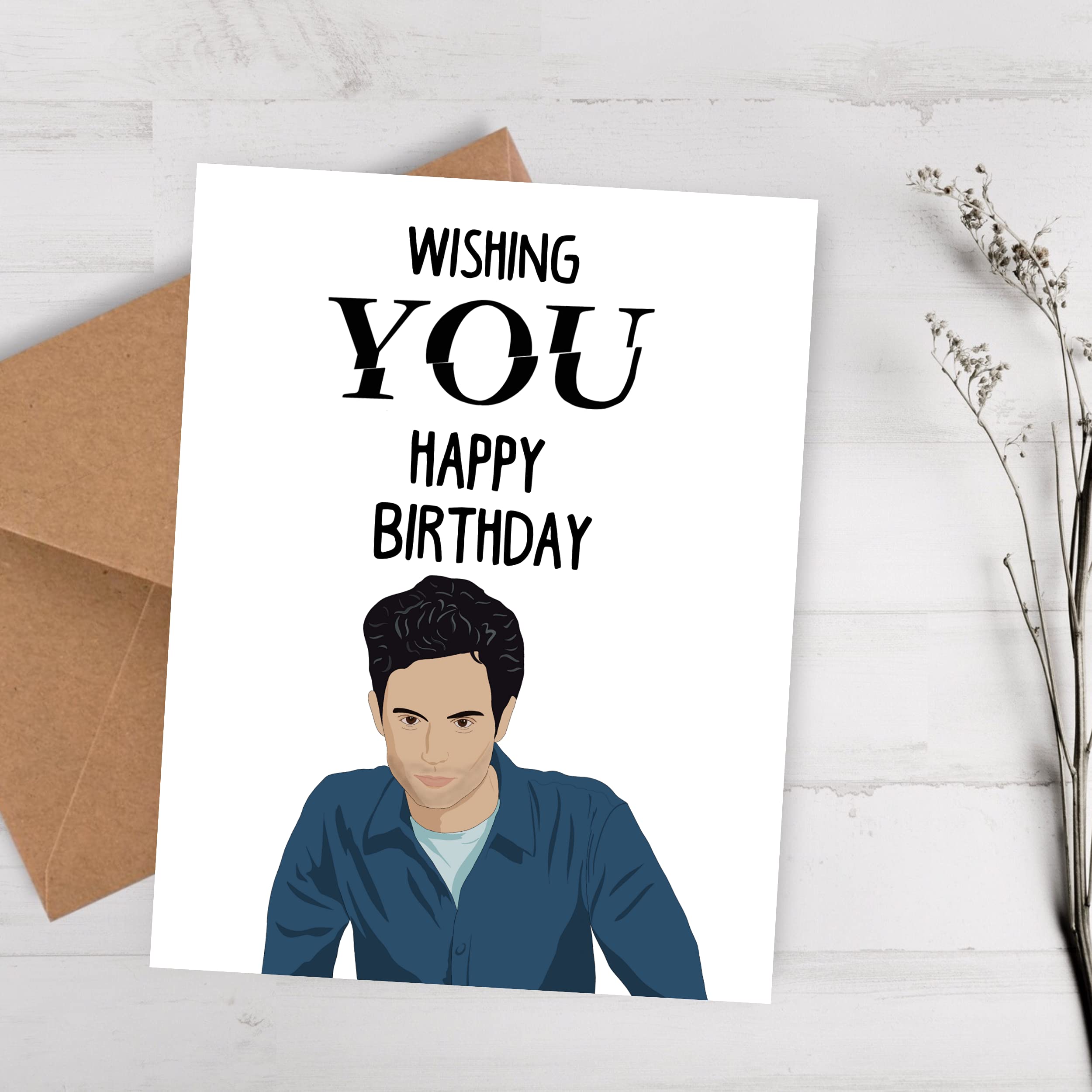 BALOR Funny Birthday Card for Her & Him - Happy Birthday Greeting Card Inspired by Joe Goldberg TV Series - Perfect for Friends, Family & Fans
