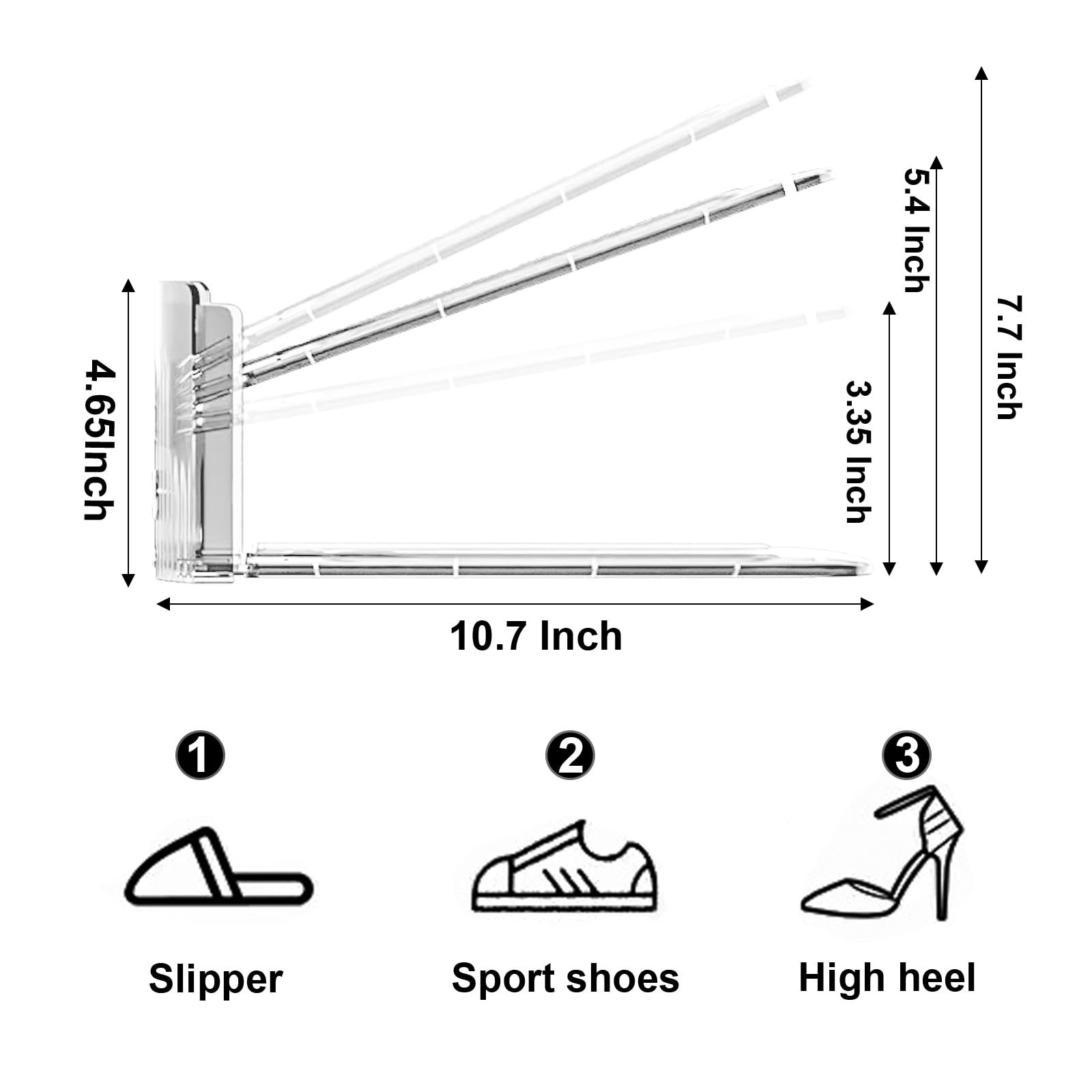 CiBiZi Clear Shoe Organizers - 12 Pack Stackable Shoe Rack for Closet, Space Saving Shoe Display Shelf for Sneakers, Heels & Boots | Perfect for Bedroom, Entryway & Walk-in Closet Organization