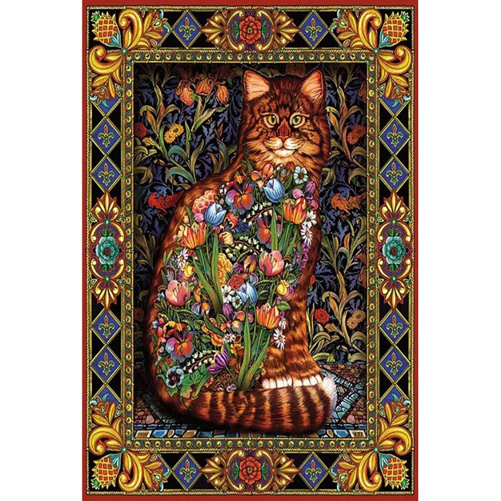 JW-MZPT Wooden Puzzle Set - DIY Modern Home Decor Wall Art, Educational Assembly Toys for Kids & Adults, Cat-Themed Jigsaw Puzzle for Living Room & Nursery Decor