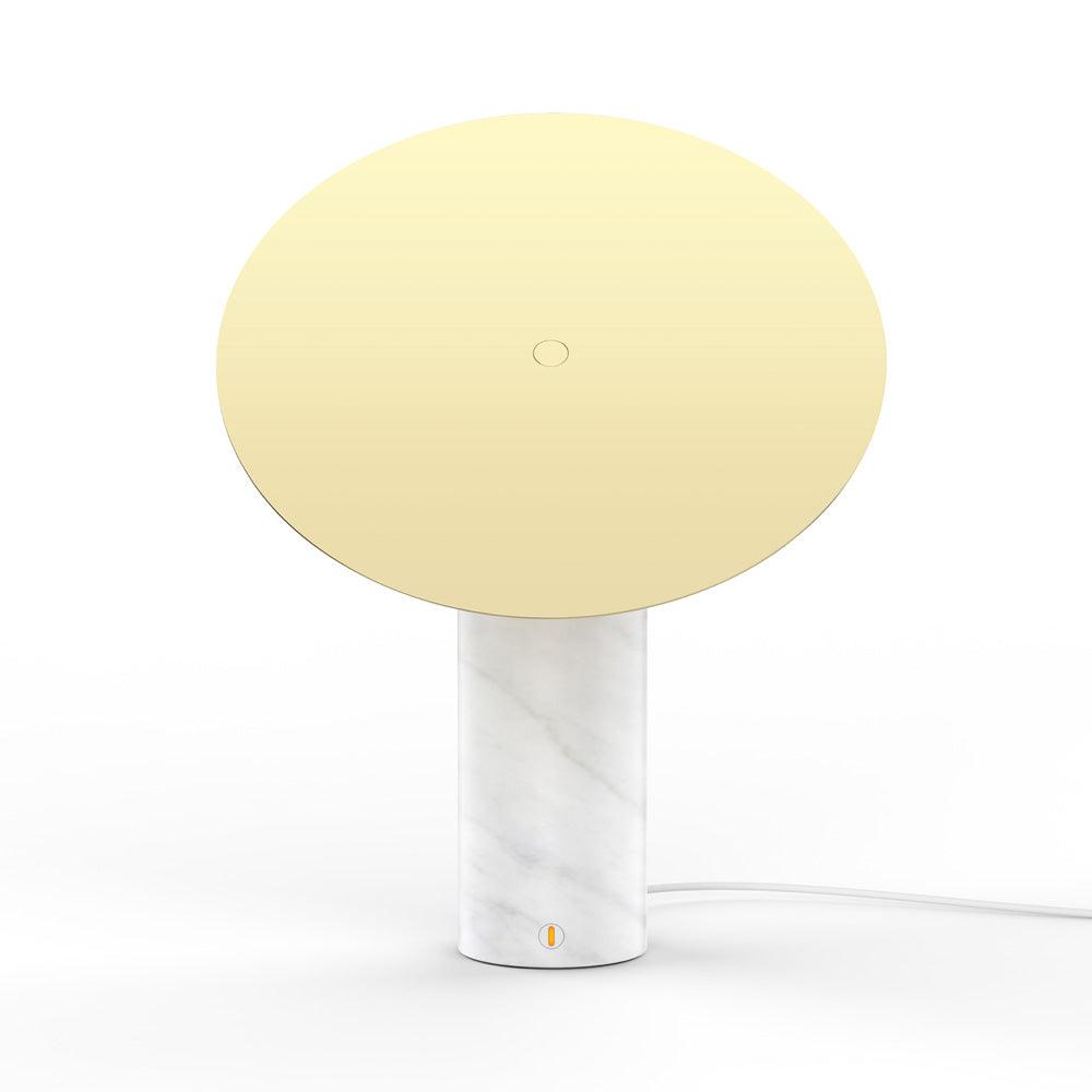Modern Bola Disc Table Lamp - Minimalist LED Nightstand Light for Bedroom, Living Room & Office - Stylish Home Decor Lighting for Relaxation & Reading