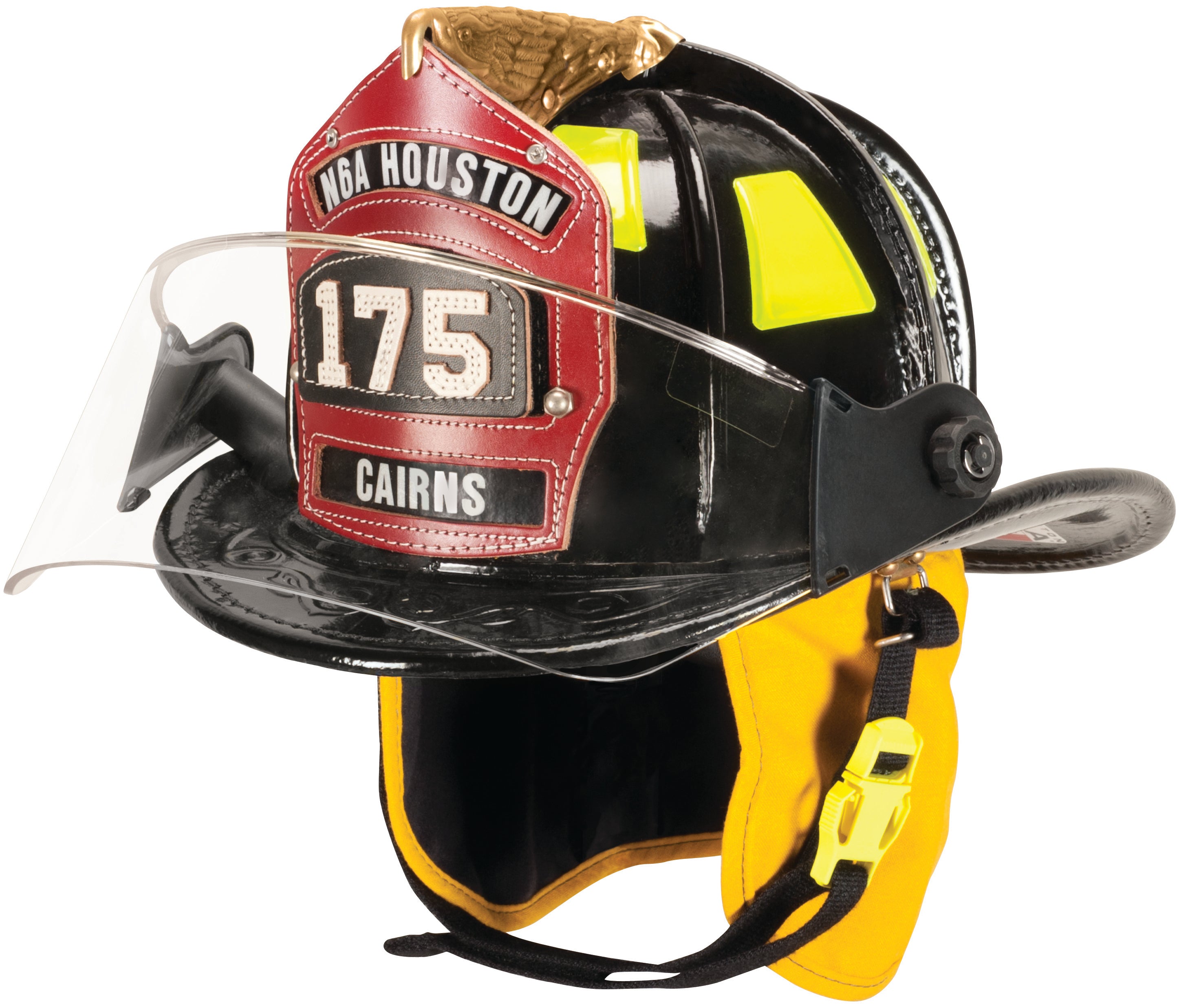 CAIRNS N6A HOUSTON™ Leather Fire Helmet - Premium Firefighter Safety Gear for Emergency Rescue & Wildfire Protection