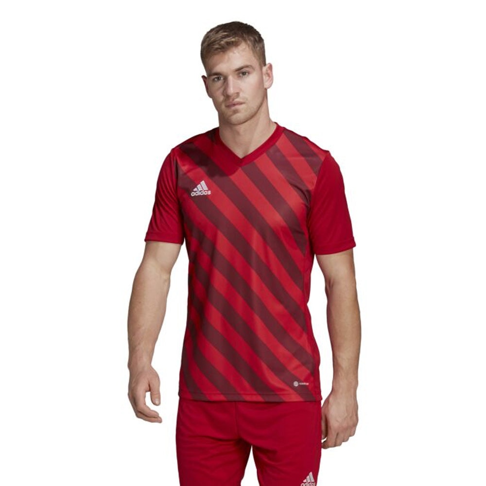 Adidas Youth Entrada 22 Graphic Jersey - Red/Red Soccer Shirt for Boys & Girls - Perfect for Training, Matches & Team Sports
