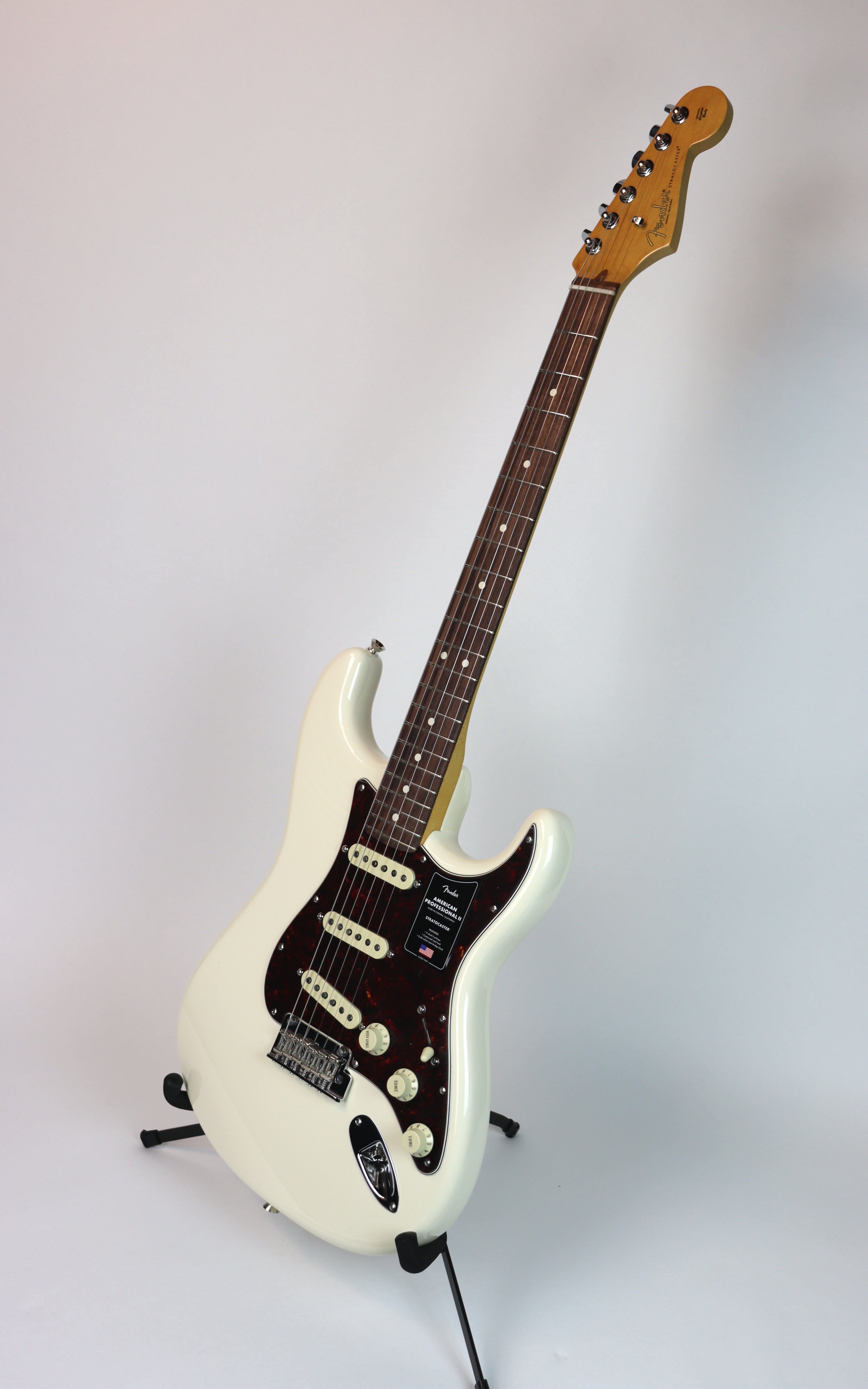 Fender American Professional II Stratocaster RW Olympic White Electric Guitar - Premium Maple Neck, Professional Sound for Stage & Studio