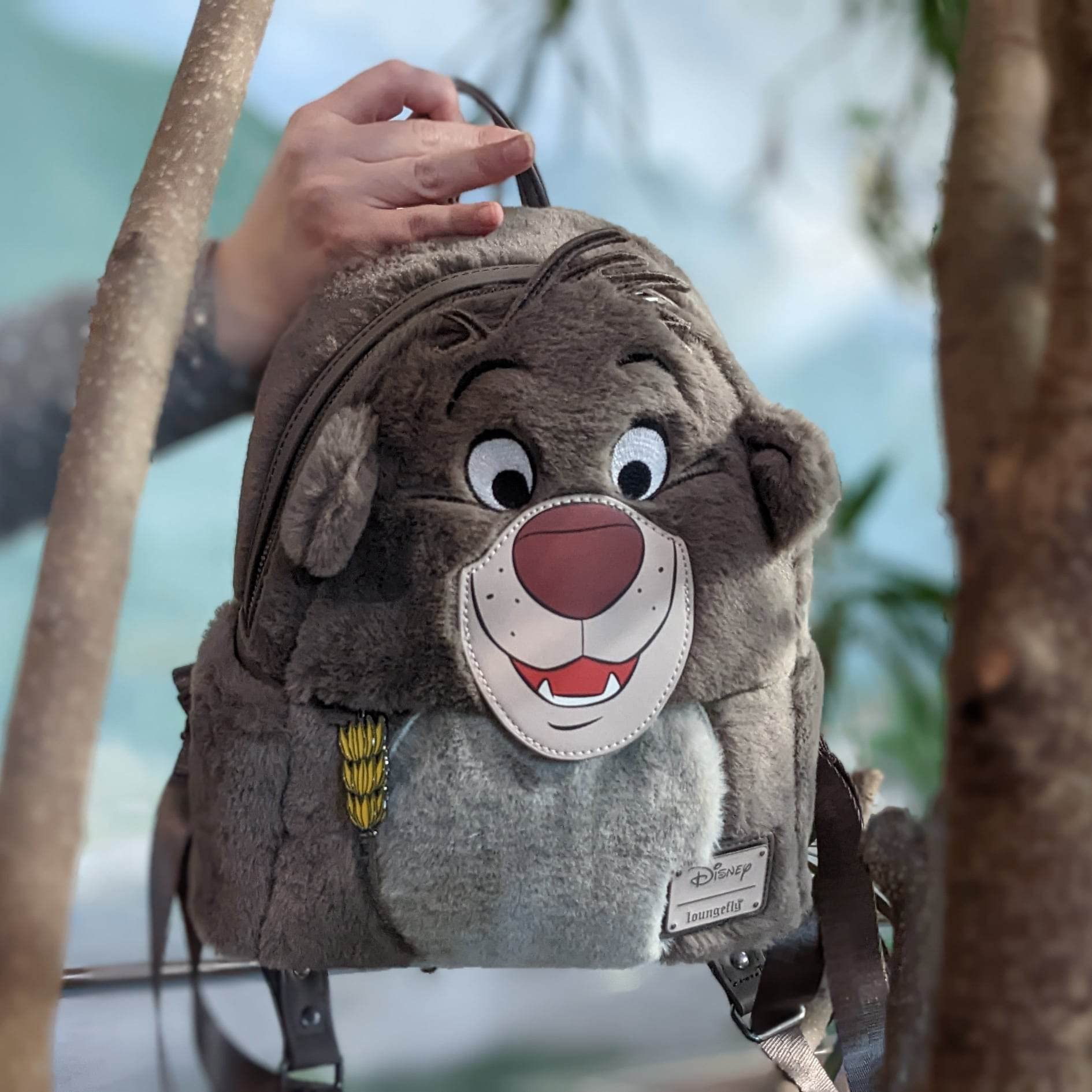 Loungefly Jungle Book Baloo Bear Cosplay Backpack - Disney Inspired Crossbody Purse for Women & Girls - Perfect for Disney Parks, Cosplay Events & Everyday Use