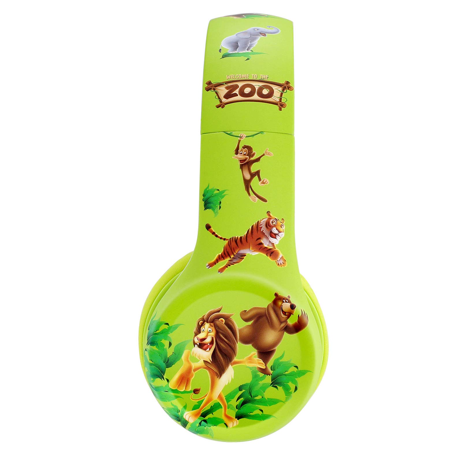 NENOS Kids Headphones with Volume Limit - Safe Over Ear Headphones for Boys & Girls, Lightweight On Ear Headset for School, Travel, Online Learning & Gaming (Zoo Animal Design) - Perfect for Classroom, Airplane & Home Use