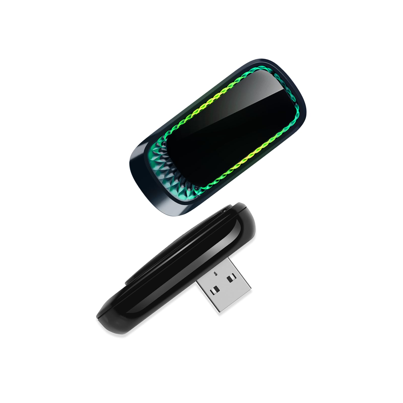 3-in-1 Wireless CarPlay Adapter for iPhone & Android Auto - Plug & Play USB Dongle with RGB Ambient Lighting - Compatible with Apple CarPlay & Android Phones (Model Z1 Style-T) - Perfect for Commuting, Road Trips & Hands-Free Driving