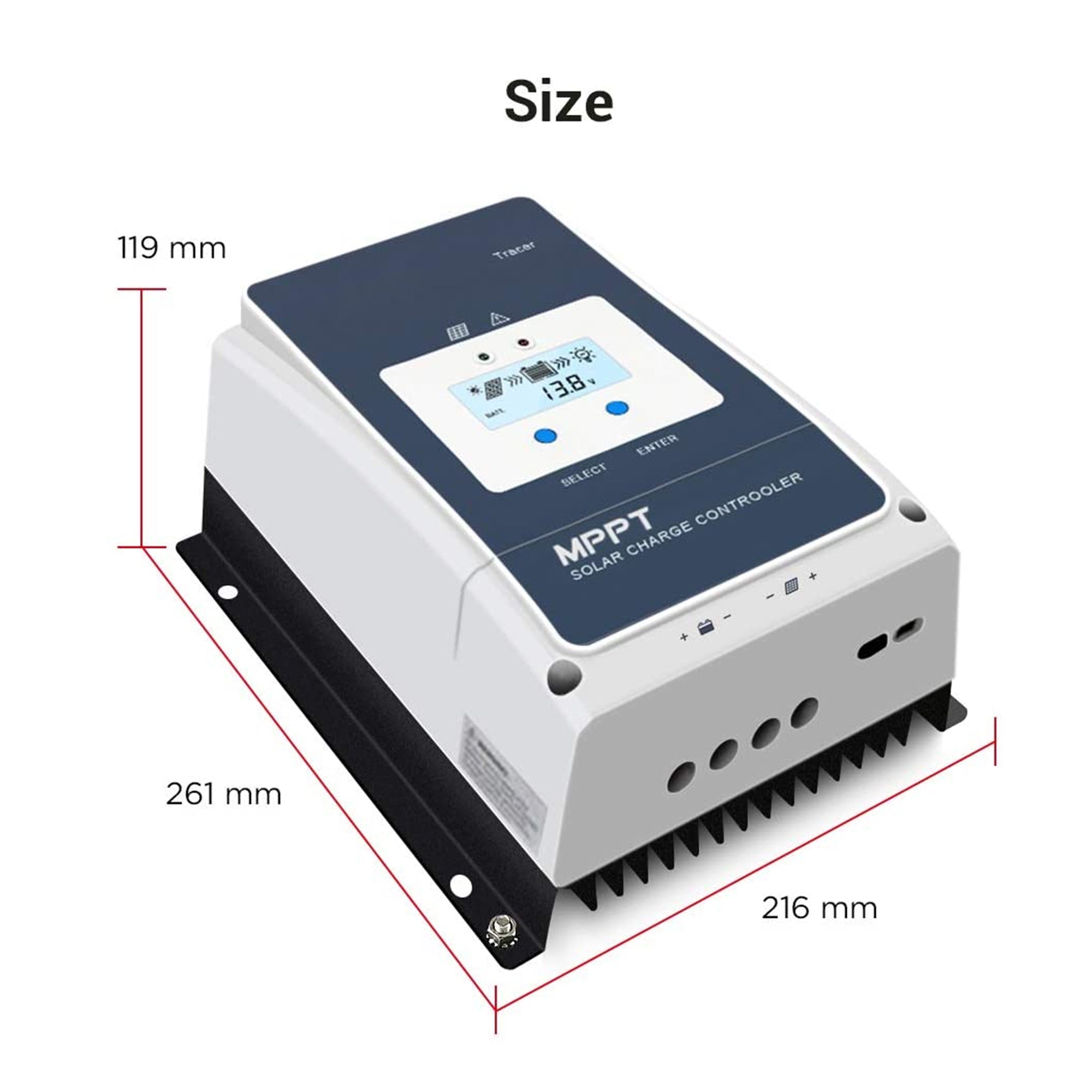 ACOPOWER 50A MPPT Solar Charge Controller for RV, Boat, Off-Grid System - Efficient Solar Panel Regulator with LCD Display | Perfect for Camping, Marine & Home Solar Power Systems