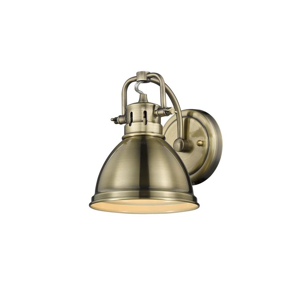 Classic Chrome Vanity Light with Black Shade - 8.5