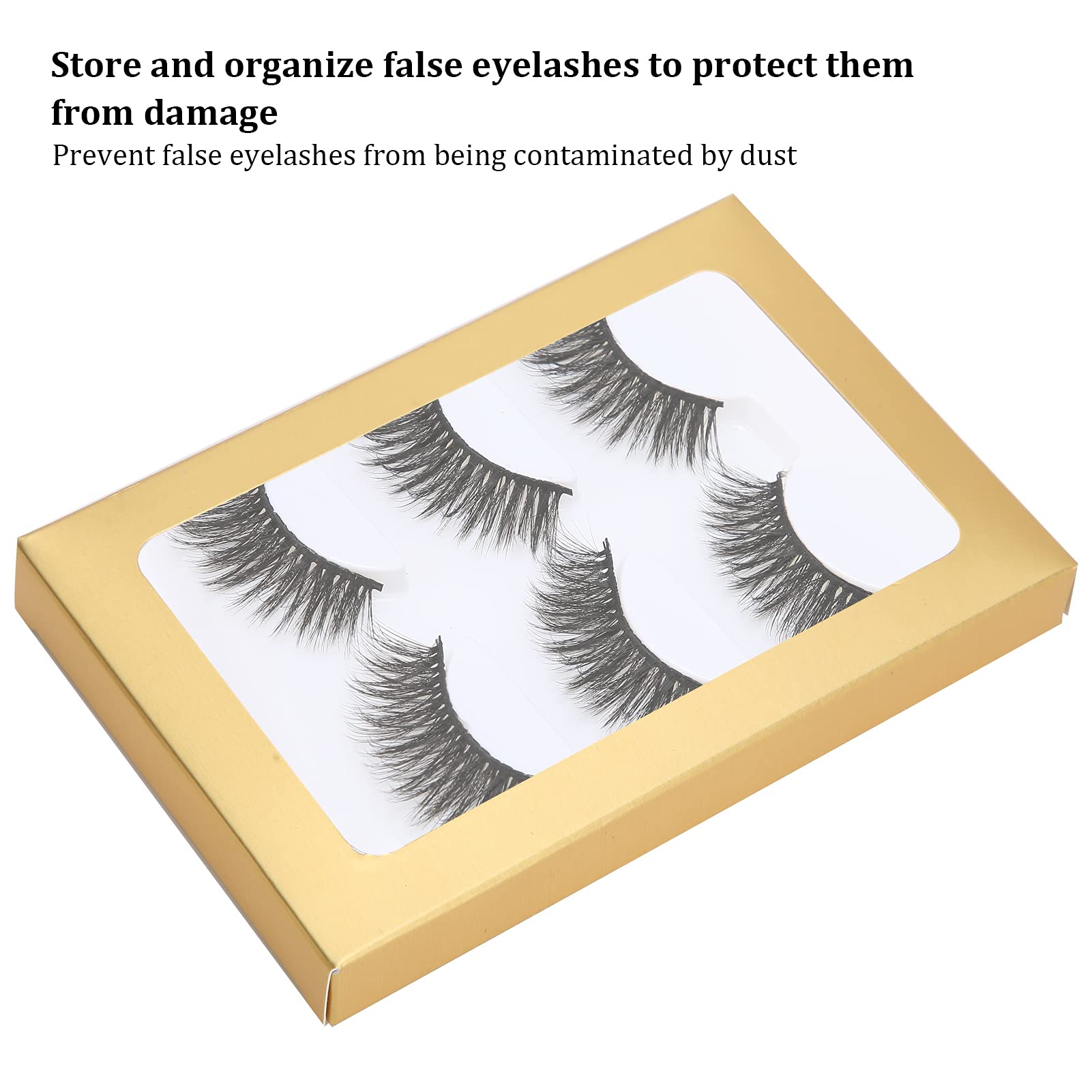 Ubersweet® 10pcs False Eyelashes Storage Box - Lightweight & Compact Eyelash Organizer for Travel & Home - Empty Eyelash Packaging Case for Easy Storage & Carry - Perfect for Makeup Artists & Beauty Lovers