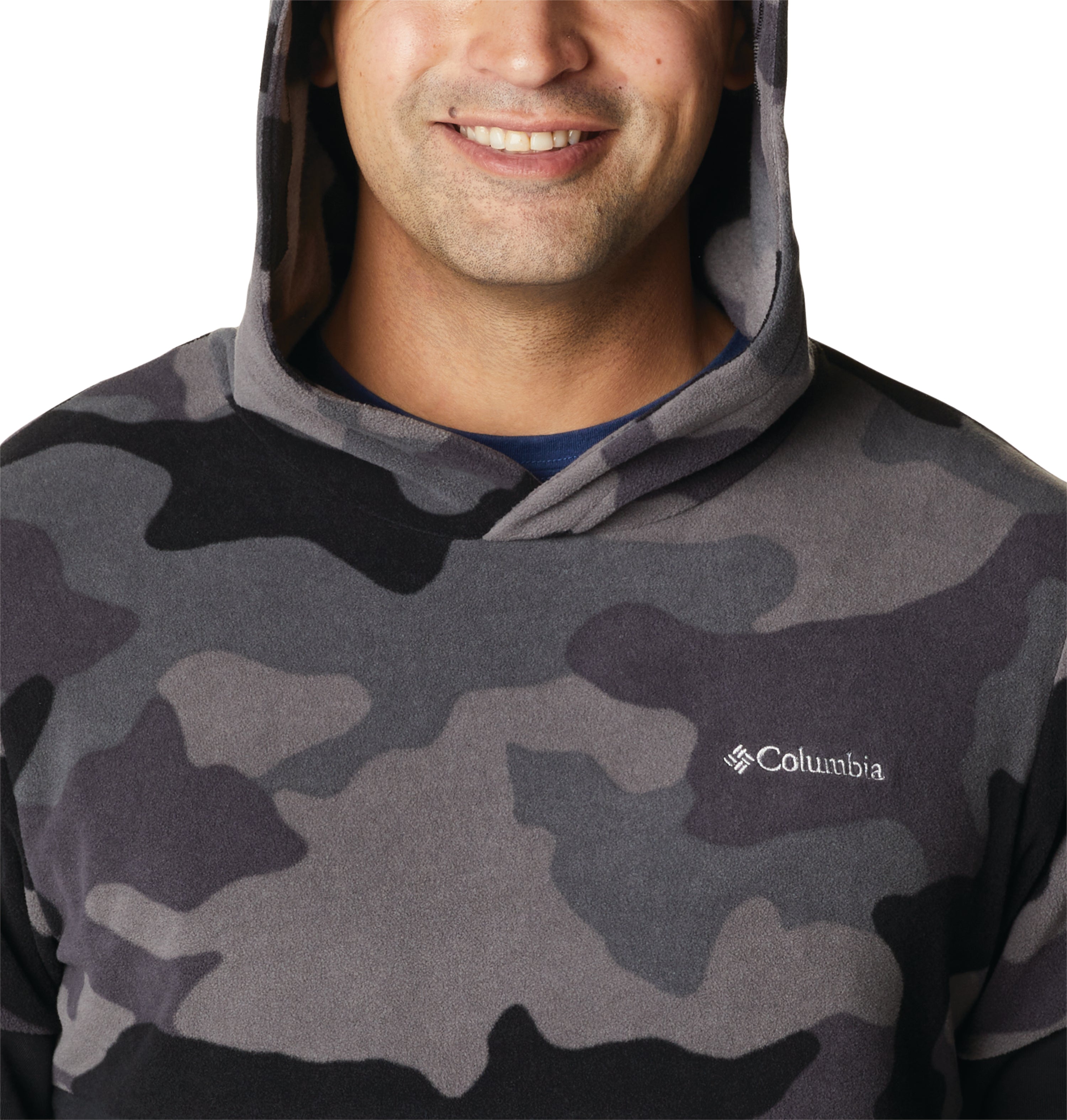 Columbia Men's Trek Printed Hoodie - Lightweight Fleece Pullover for Hiking, Camping & Outdoor Adventures