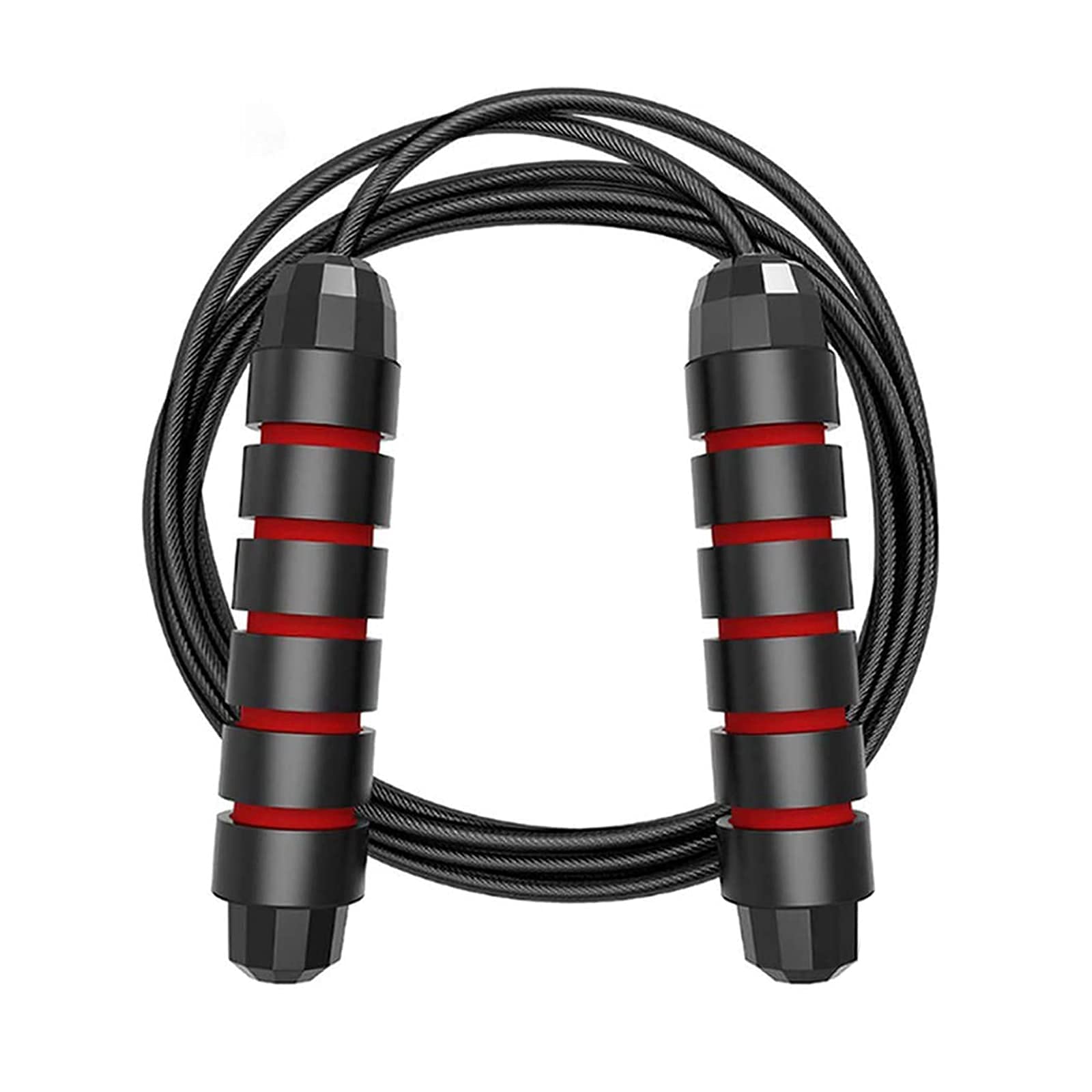 Tangle-Free Jump Rope with Ball Bearings - Adjustable Speed Rope with Memory Foam Anti-Slip Handles for Men & Women - Perfect for Aerobic Exercise, Cardio Workouts, and Home Fitness Training