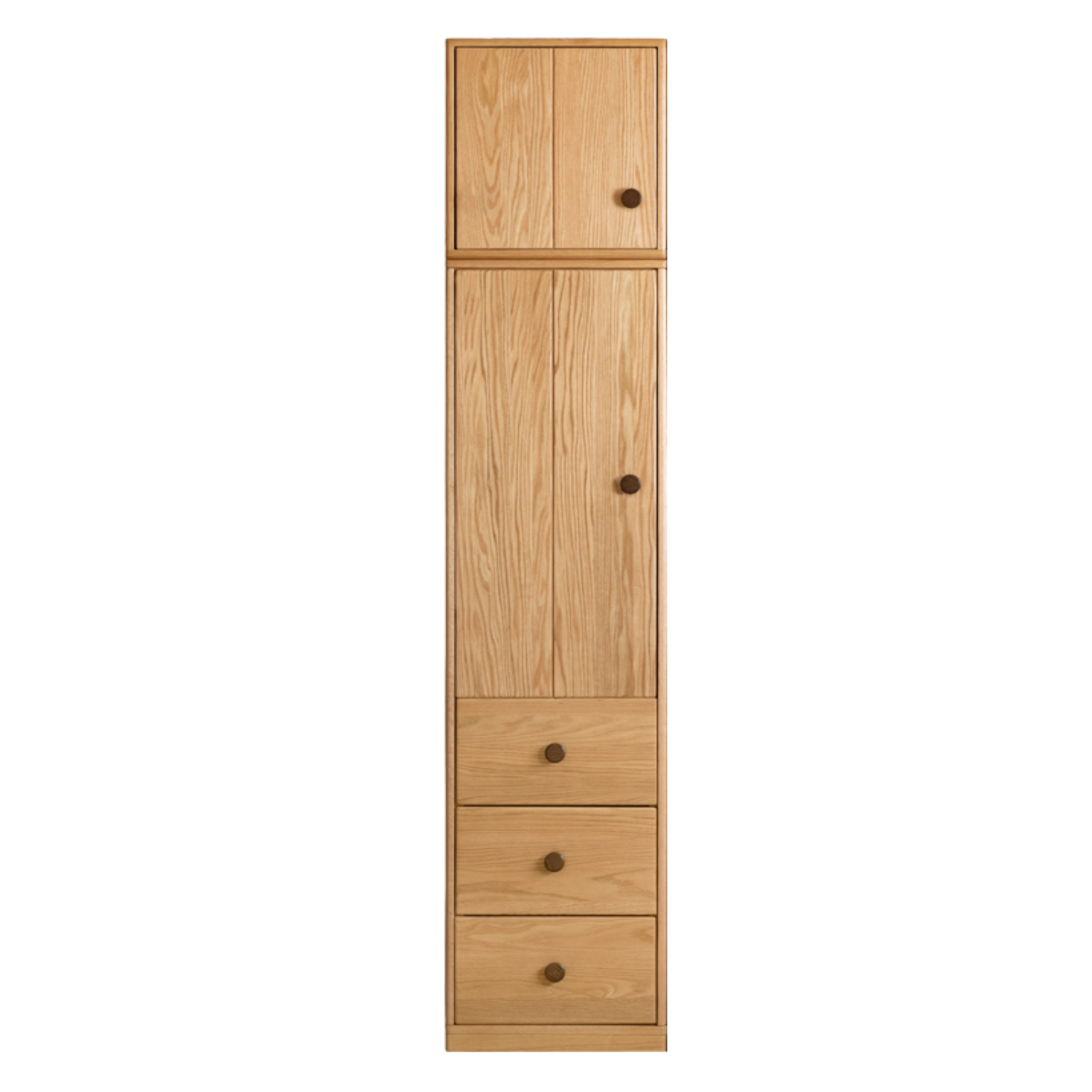 19.7x20.9x90.6 inch / 50x53x230 сm / Natural Wood Color / Single door wardrobe + top cabinet