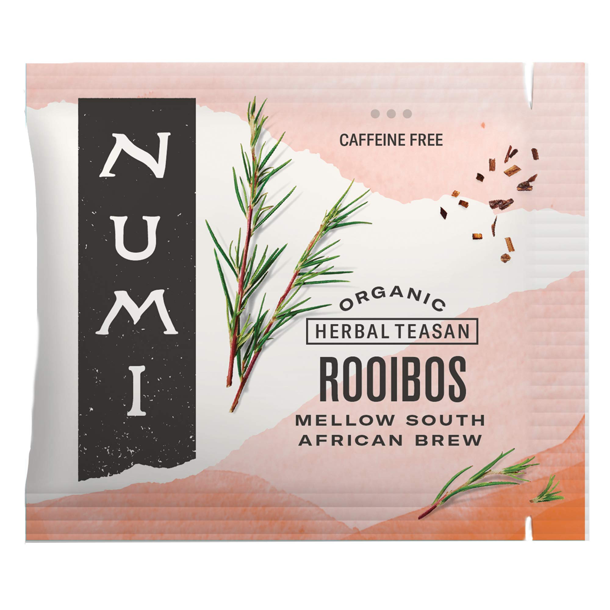 Numi Organic Rooibos Tea - 100 Tea Bags | Caffeine-Free Herbal Tea from South Africa | Perfect for Relaxation, Evening Tea & Wellness Routines