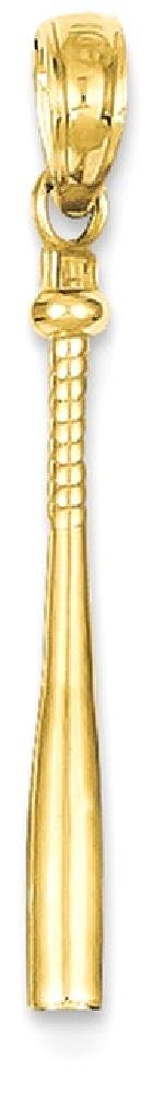 14K Solid Yellow Gold Baseball Bat Necklace - Dainty Softball Charm Pendant for Women - Perfect Gift for Athletes, Coaches & Sports Lovers - Great for Games, Training & Everyday Wear
