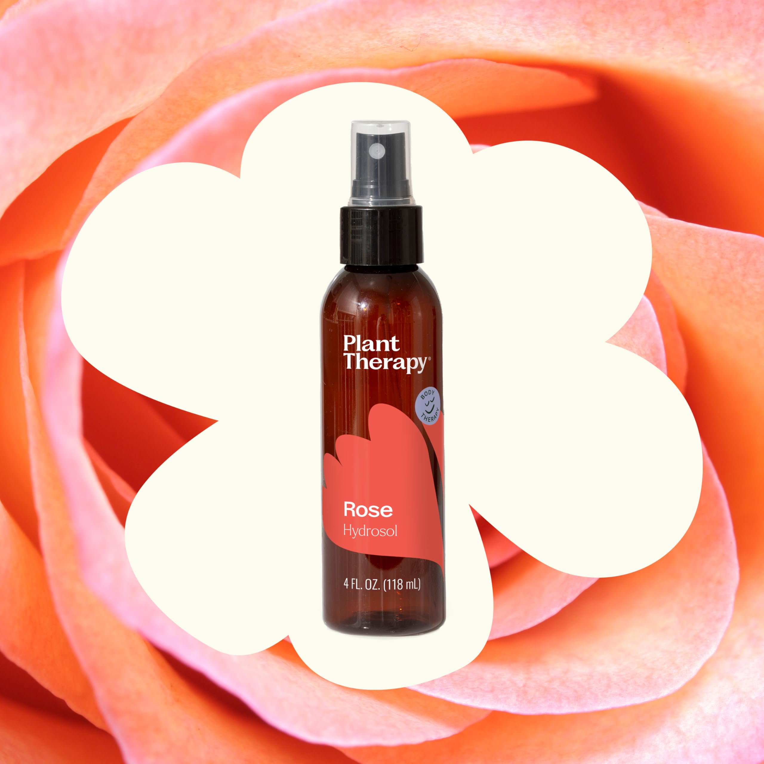 Plant Therapy Rose Hydrosol 4 oz - 100% Pure Floral Water, Byproduct of Essential Oil Distillation | Soothing Facial Mist, Aromatherapy & Natural Skin Care