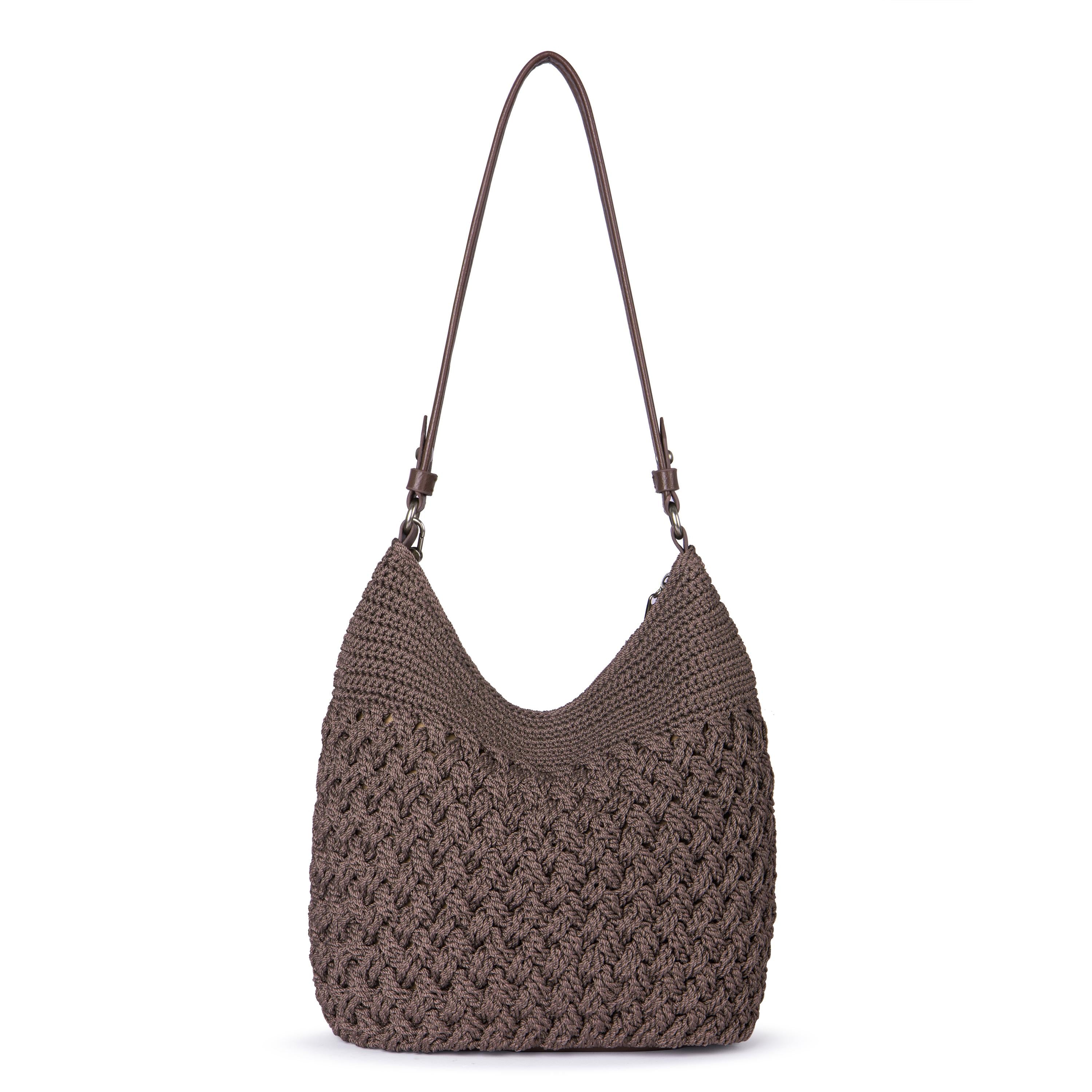 Handmade Sequoia Hobo Bag - Crochet Mushroom Cozy Weave Tote for Women - Perfect for Farmers Markets, Beach Days & Boho Fashion