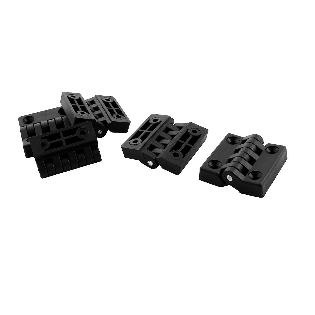 uxcell 5-Pack Black Plastic Furniture Cabinet Door Hinges - Durable Hardware for Kitchen Cabinets, Wardrobes & Storage Units