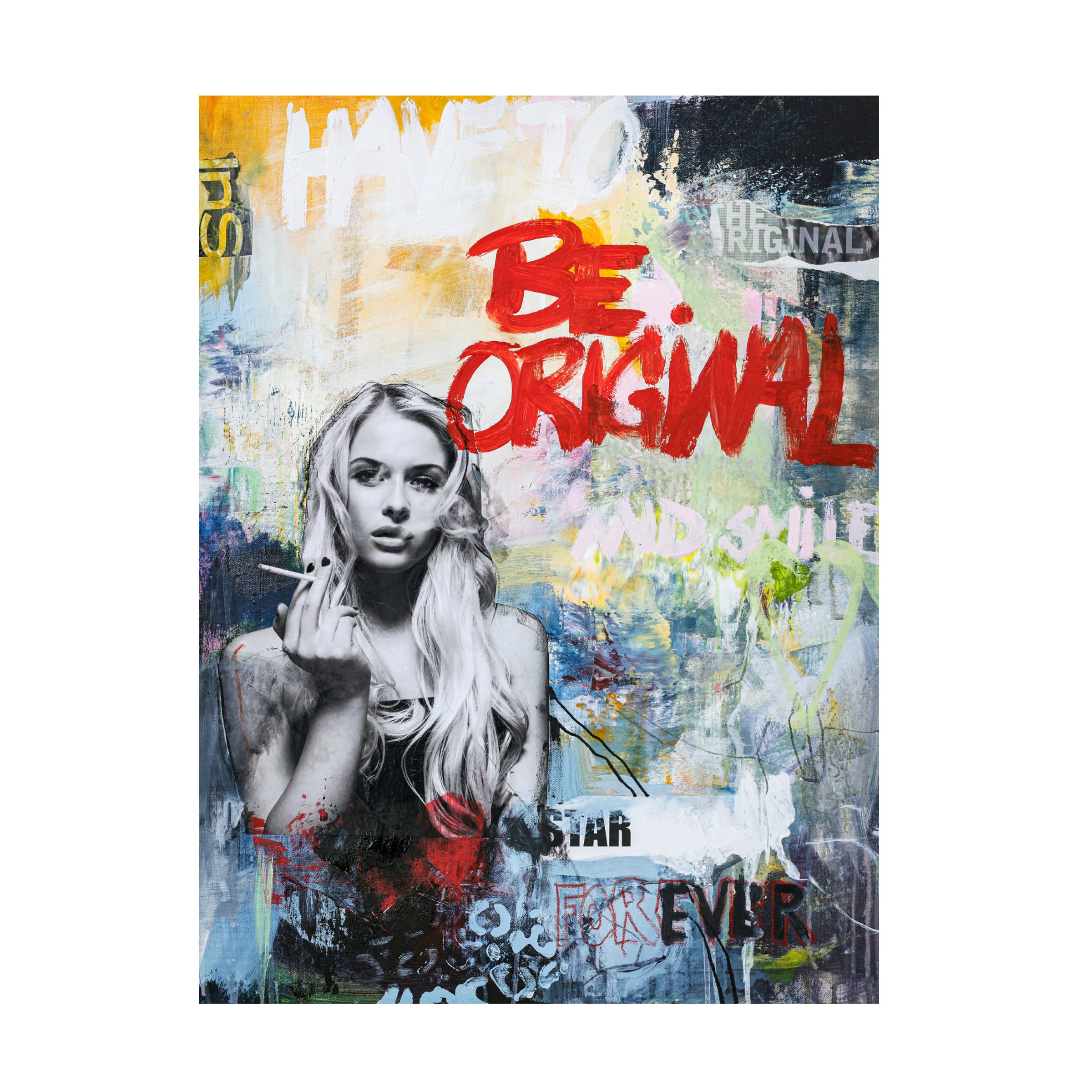 Trademark Fine Art 'Be Original' Canvas Wall Art by Design Fabrikken - Modern Home Decor for Living Room, Bedroom & Office