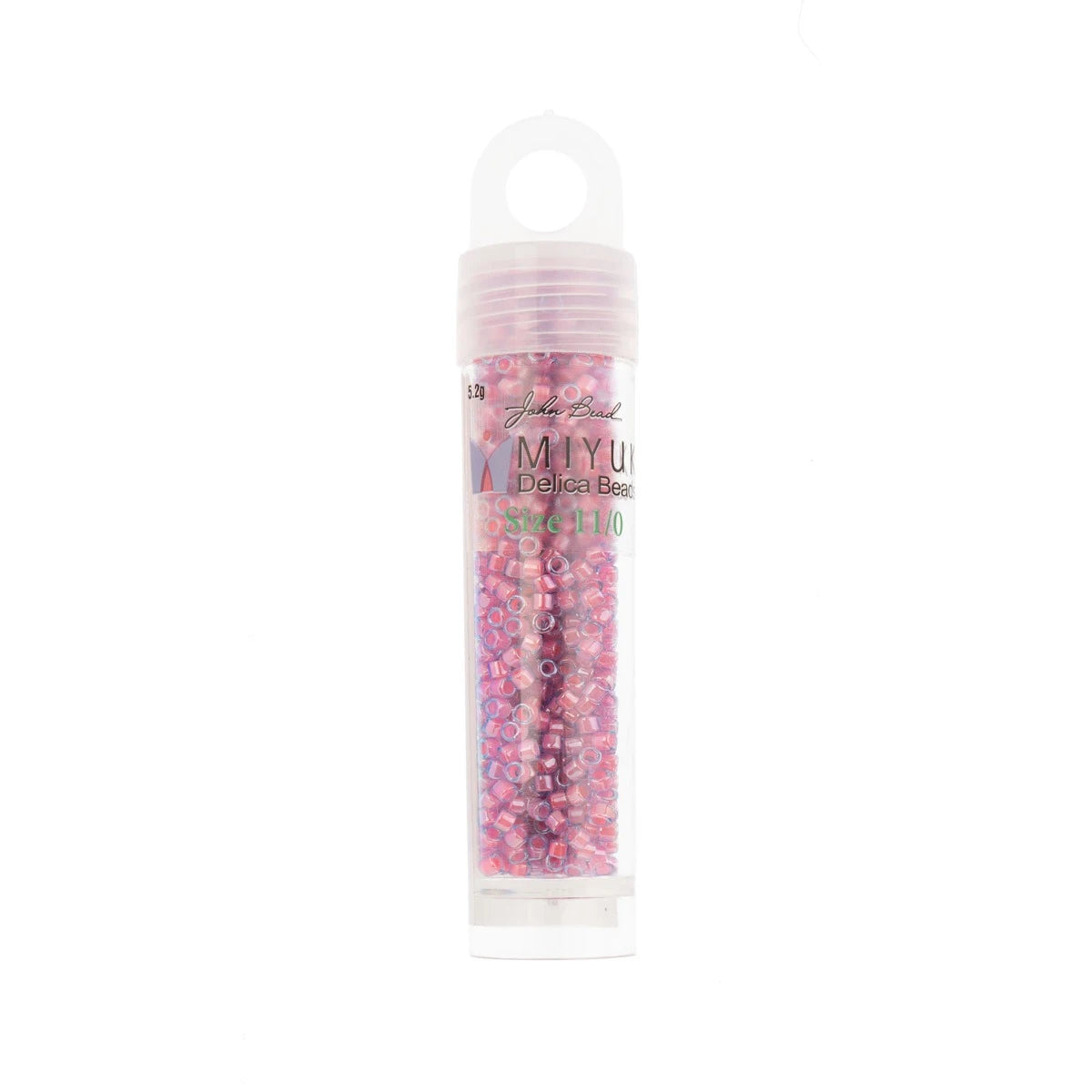 11/0 Delica Beads #2048 Pink Taffy Luminous Glass Seed Beads - 5.2g for Jewelry Making, DIY Crafts, and Beading Projects