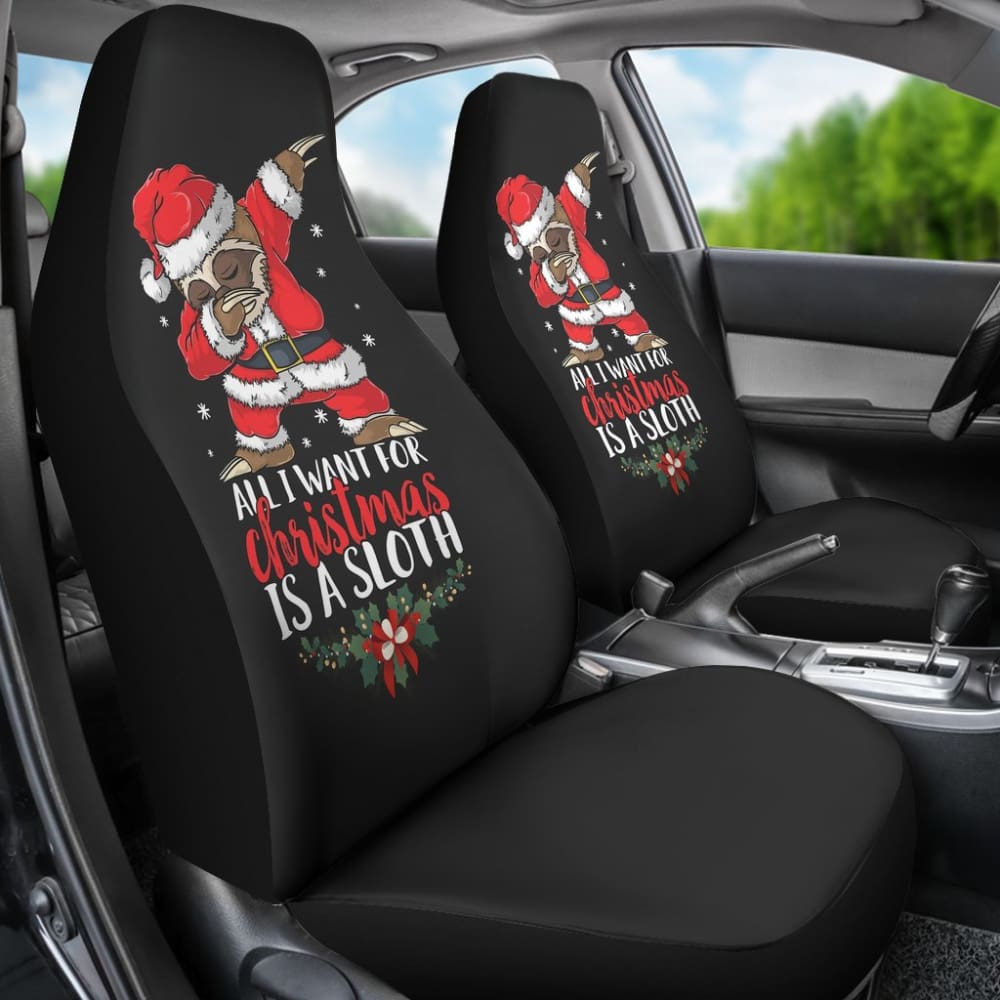 Sloth Car Seat Covers for Christmas Gifts - Soft & Durable Universal Fit for Cars, SUVs & Trucks - Perfect for Animal Lovers & Holiday Decorations