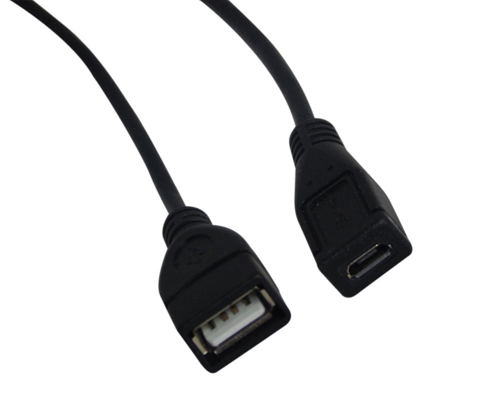 YCS Basics 9 Inch USB 2.0 A Female to Micro B Female Extension Cable - High Speed Data Transfer for Smartphones, Tablets & Electronics - Perfect for Charging & Syncing Devices at Home or Office